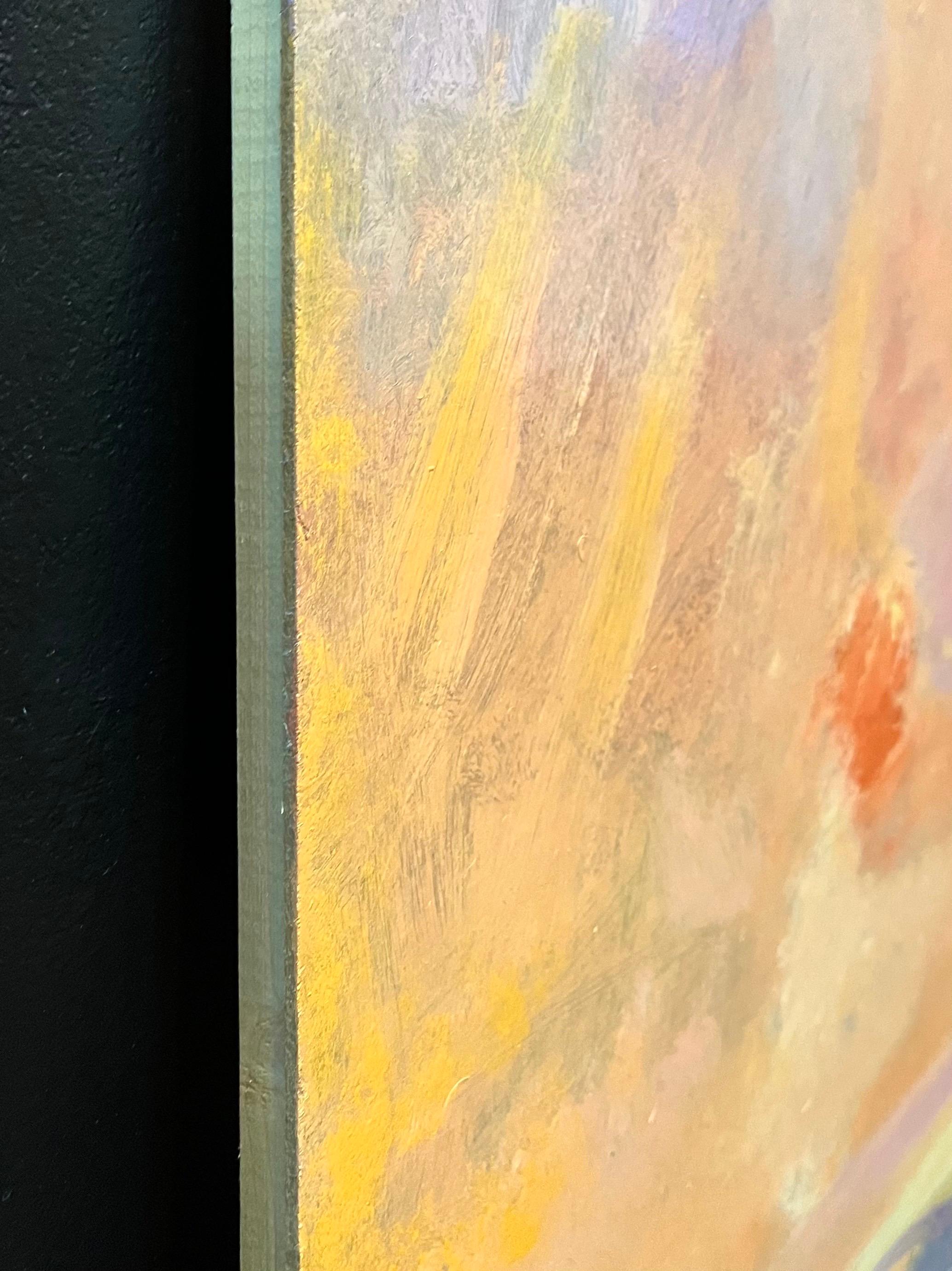 Paysage 152 de Jean Krille - Huile sur Masonite 80x100 cm en vente 7