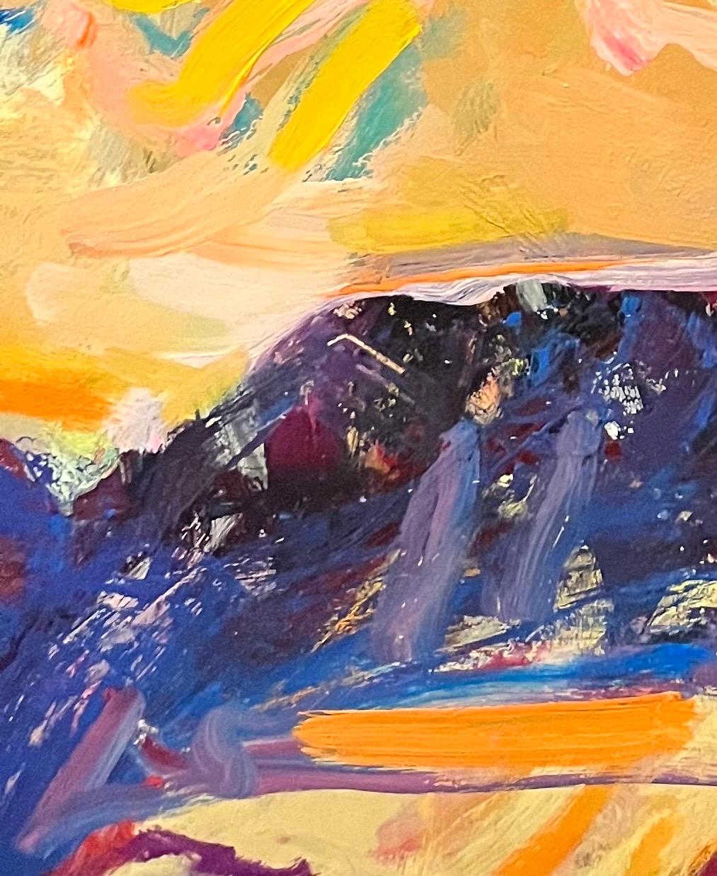 Paysage 148 de Jean Krille - Huile sur Masonite 100x100 cm en vente 1