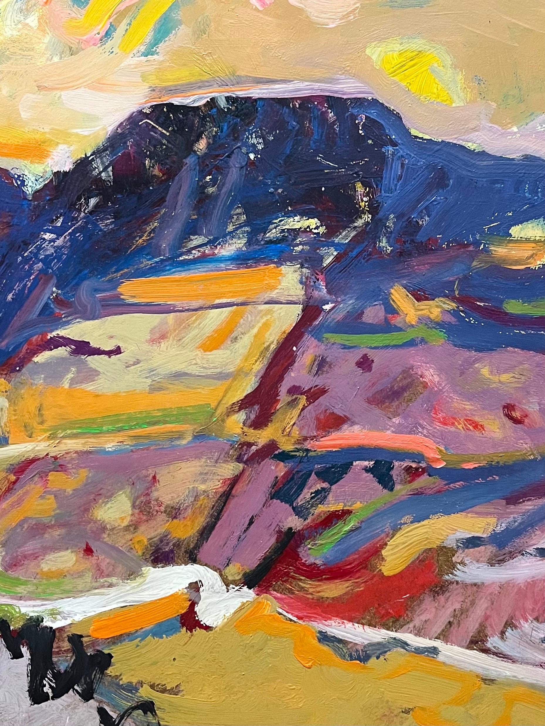Paysage 148 de Jean Krille - Huile sur Masonite 100x100 cm en vente 5