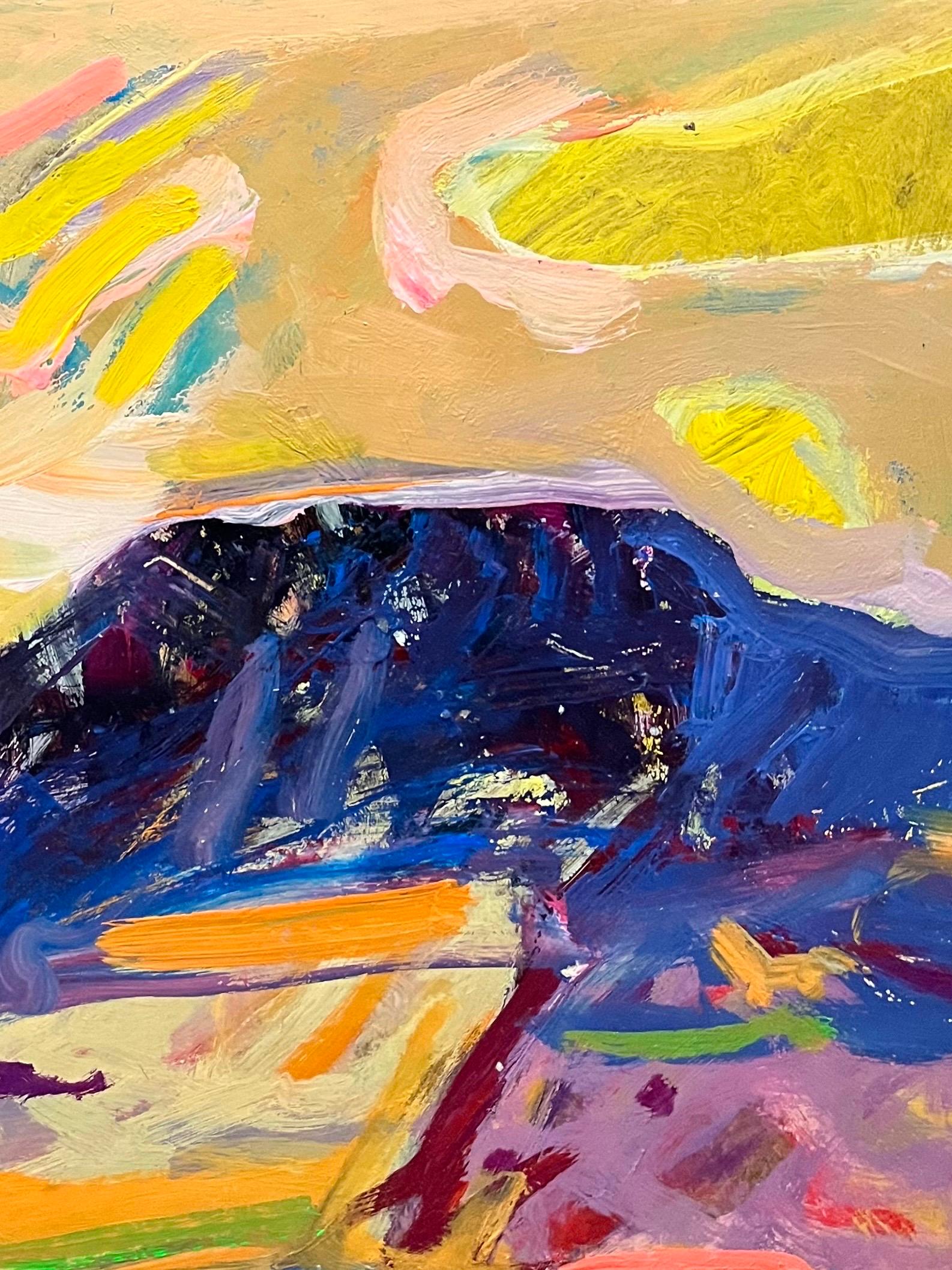 Paysage 148 de Jean Krille - Huile sur Masonite 100x100 cm en vente 7