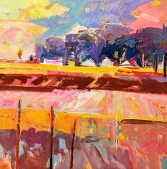 Paysage 149 de Jean Krille - Huile sur Masonite 100x100 cm