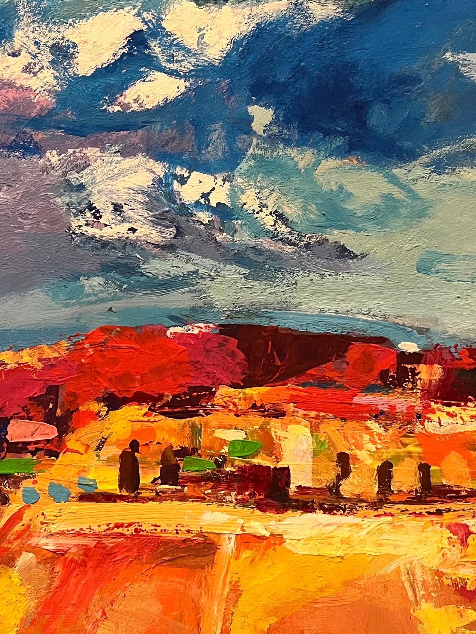 Paisaje 150 de Jean Krille - Óleo sobre masonita 80x100 cm en venta 3
