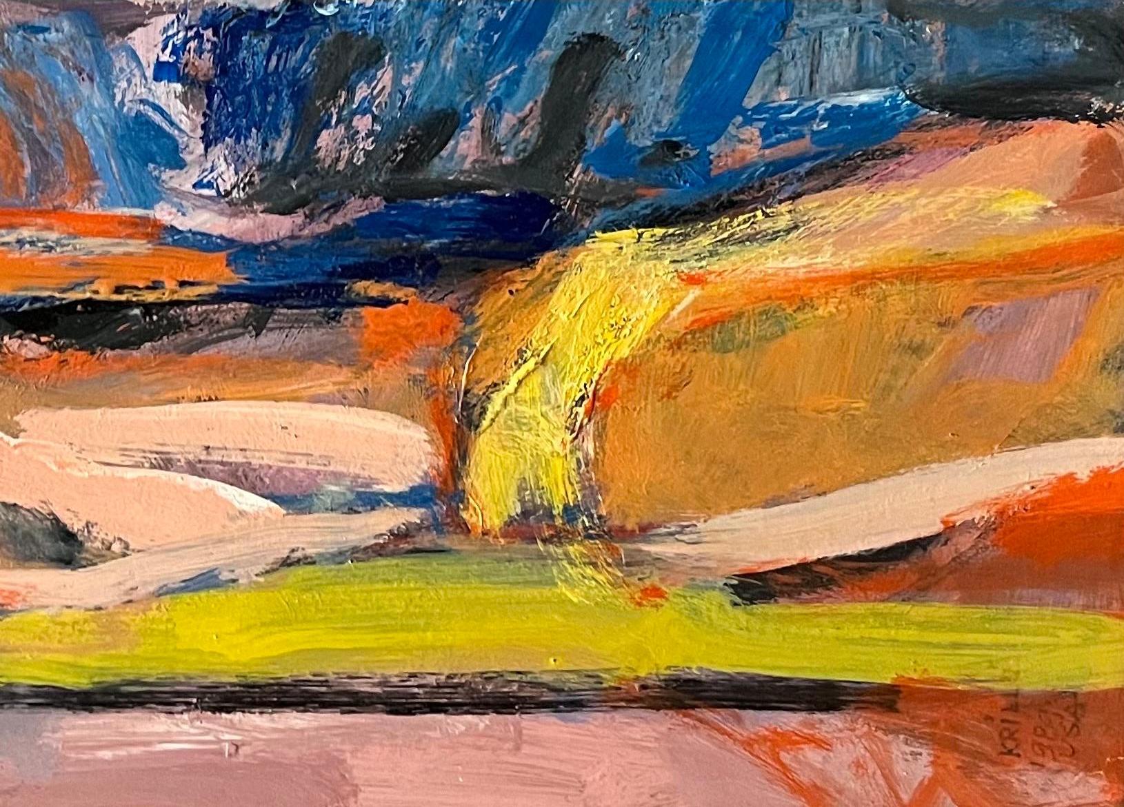 Paisaje 154 de Jean Krille - Óleo sobre masonita 80x100 cm en venta 4