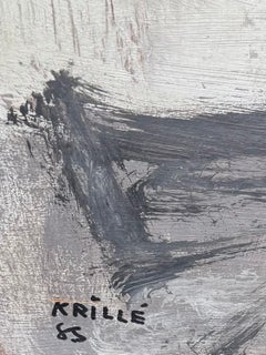 Landschaft 155 von Jean Krille - Öl auf Masonit 100x100 cm