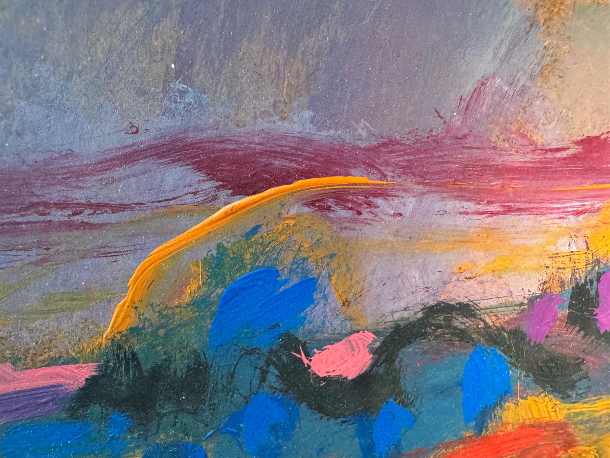 Landscape 99 by Jean Krille - Oil on masonite 100x100cm For Sale 3