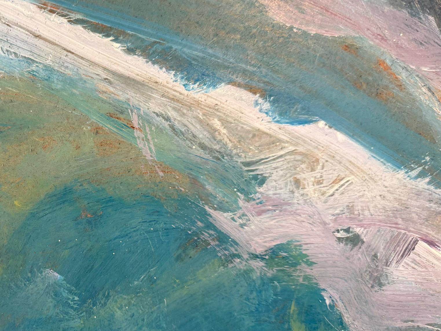 Landscape 99 by Jean Krille - Oil on masonite 100x100cm For Sale 6