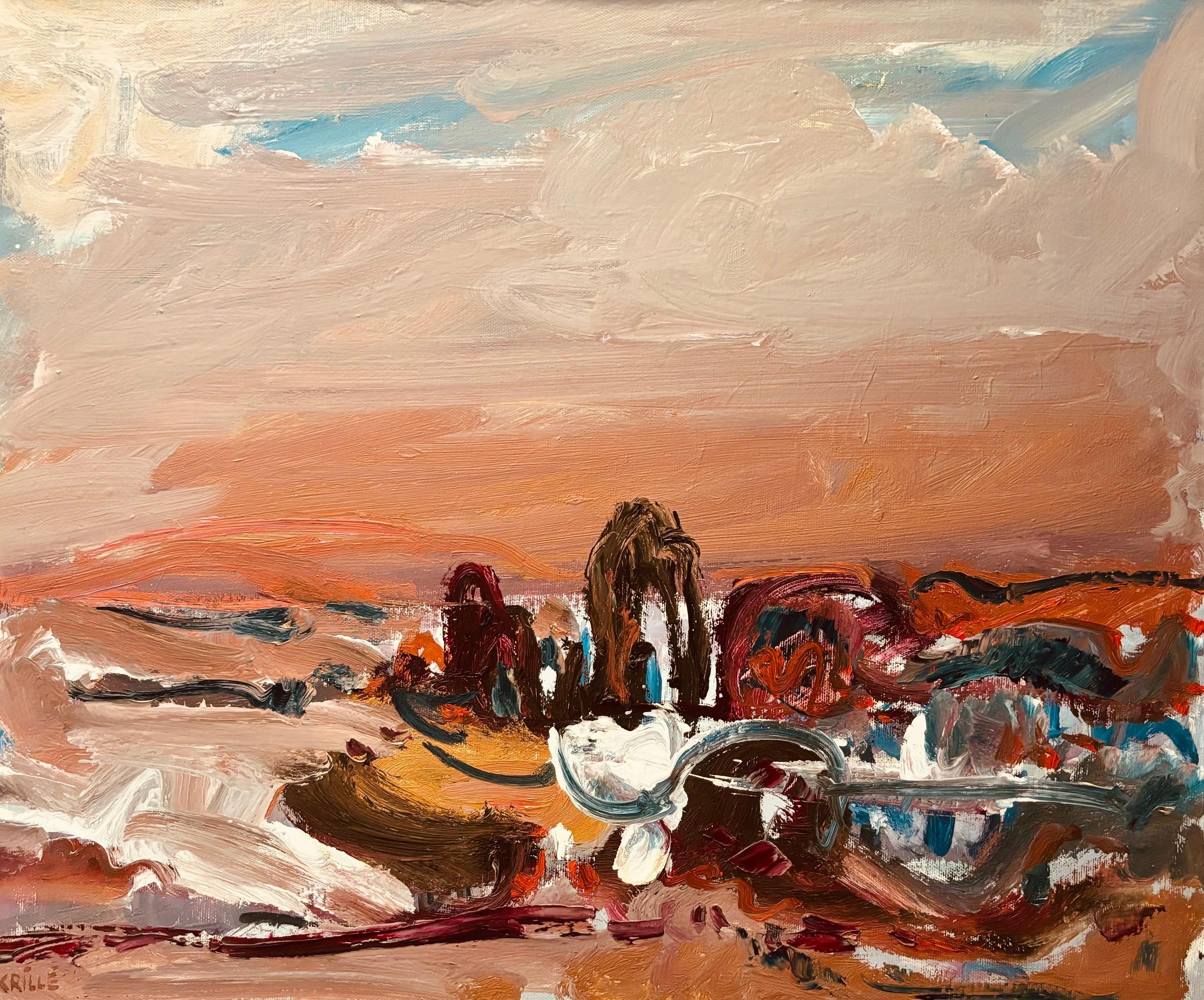 Abstract Painting Jean Krille - Paysage n°86 de Jean Krillé - Huile sur toile 50x60 cm