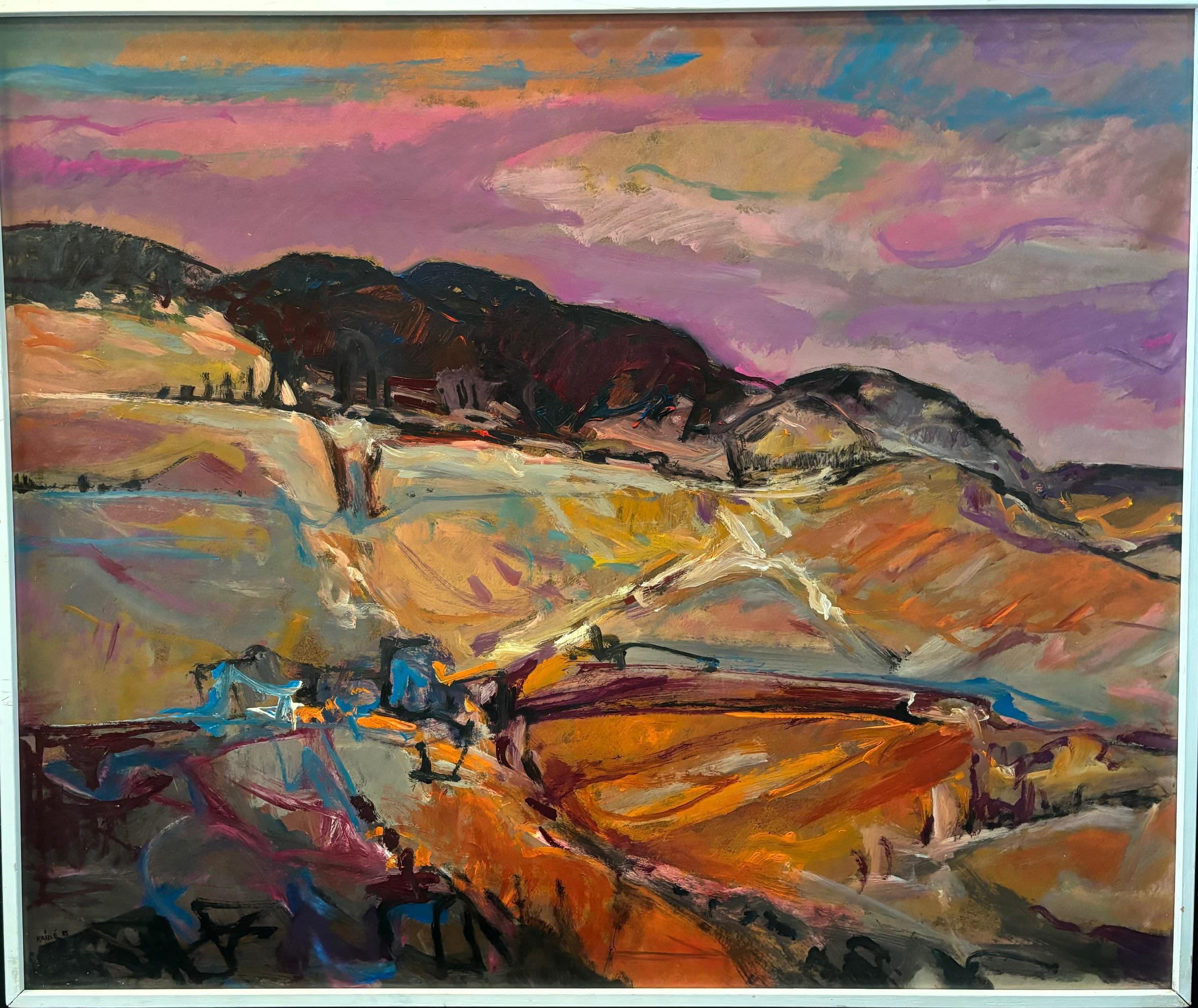 Óleo sobre placa de masonita vendido con enmarcación original 
Tamaño total con el marco 102x122 cm 

Jean Krillé es un artista suizo de Ginebra, reconocido por sus importantes contribuciones al arte contemporáneo. Nacido en el siglo XX, Krillé fue