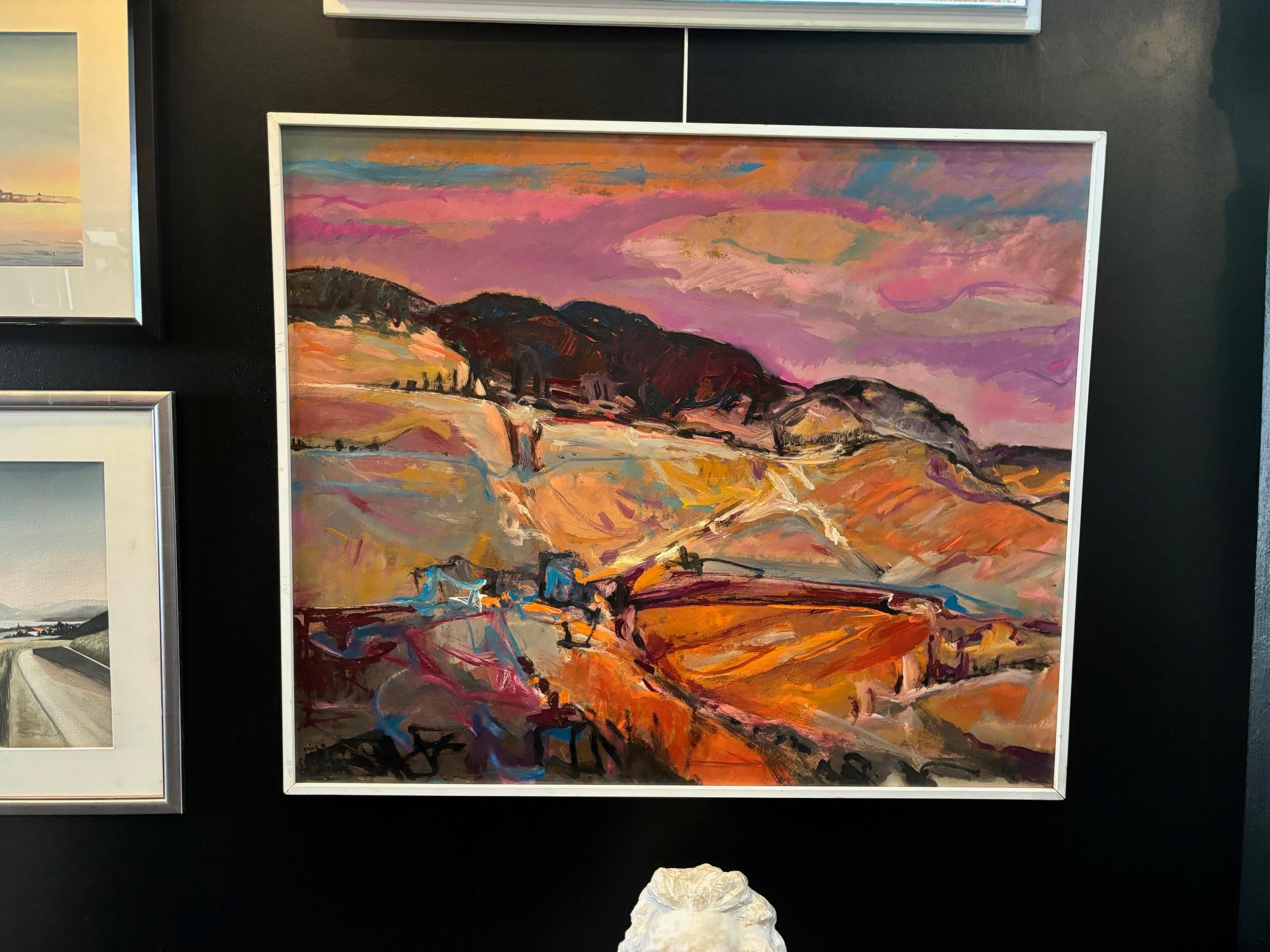 Paisaje n°87 de Jean Krillé - Óleo sobre masonita 100x120 cm en venta 2