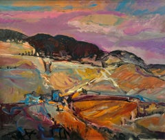 Landscape n°87 by Jean Krillé - Oil on masonite 100x120 cm