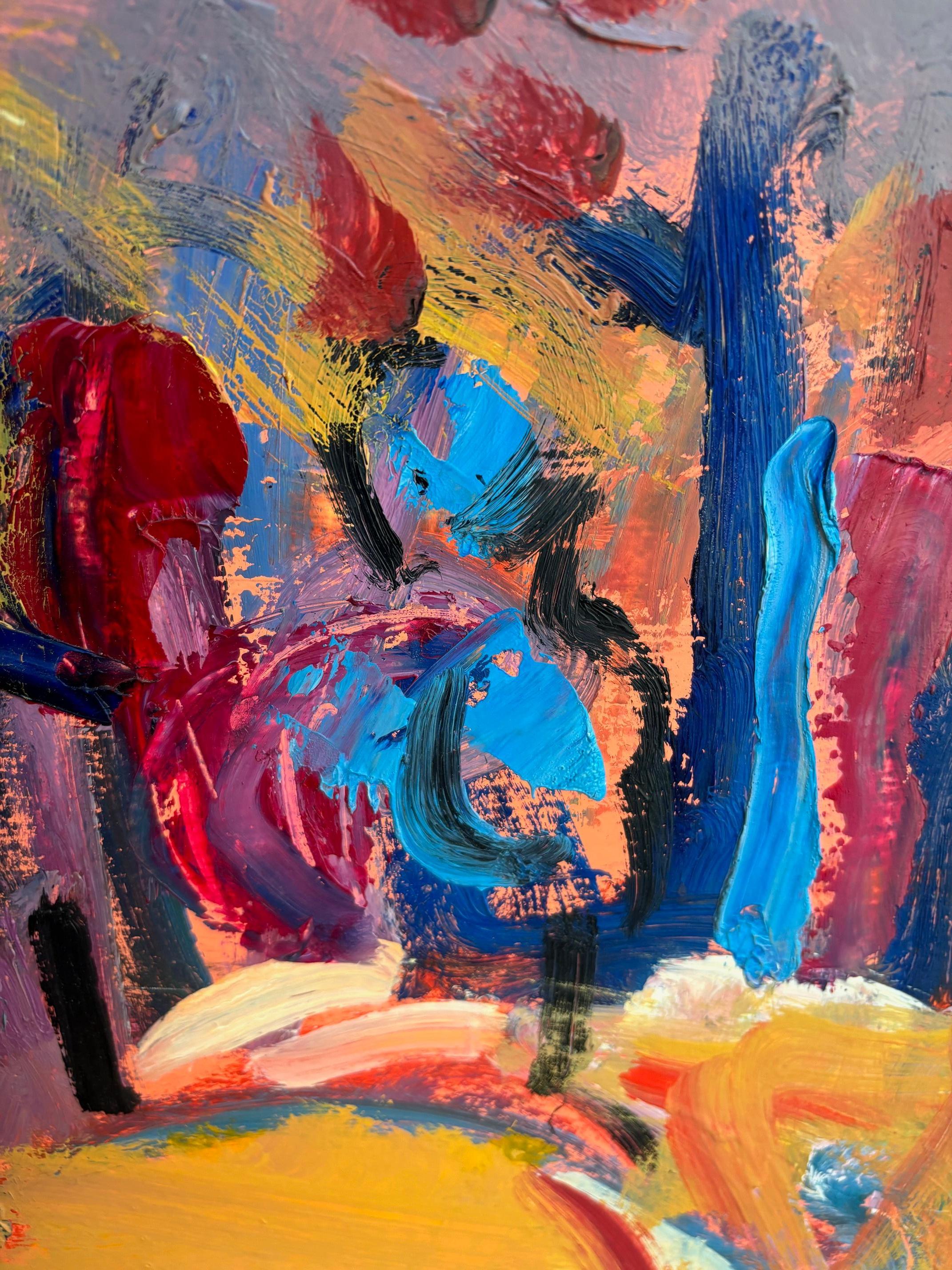 Landscape n°88 by Jean Krillé - Oil on wood 100x120 cm For Sale 4