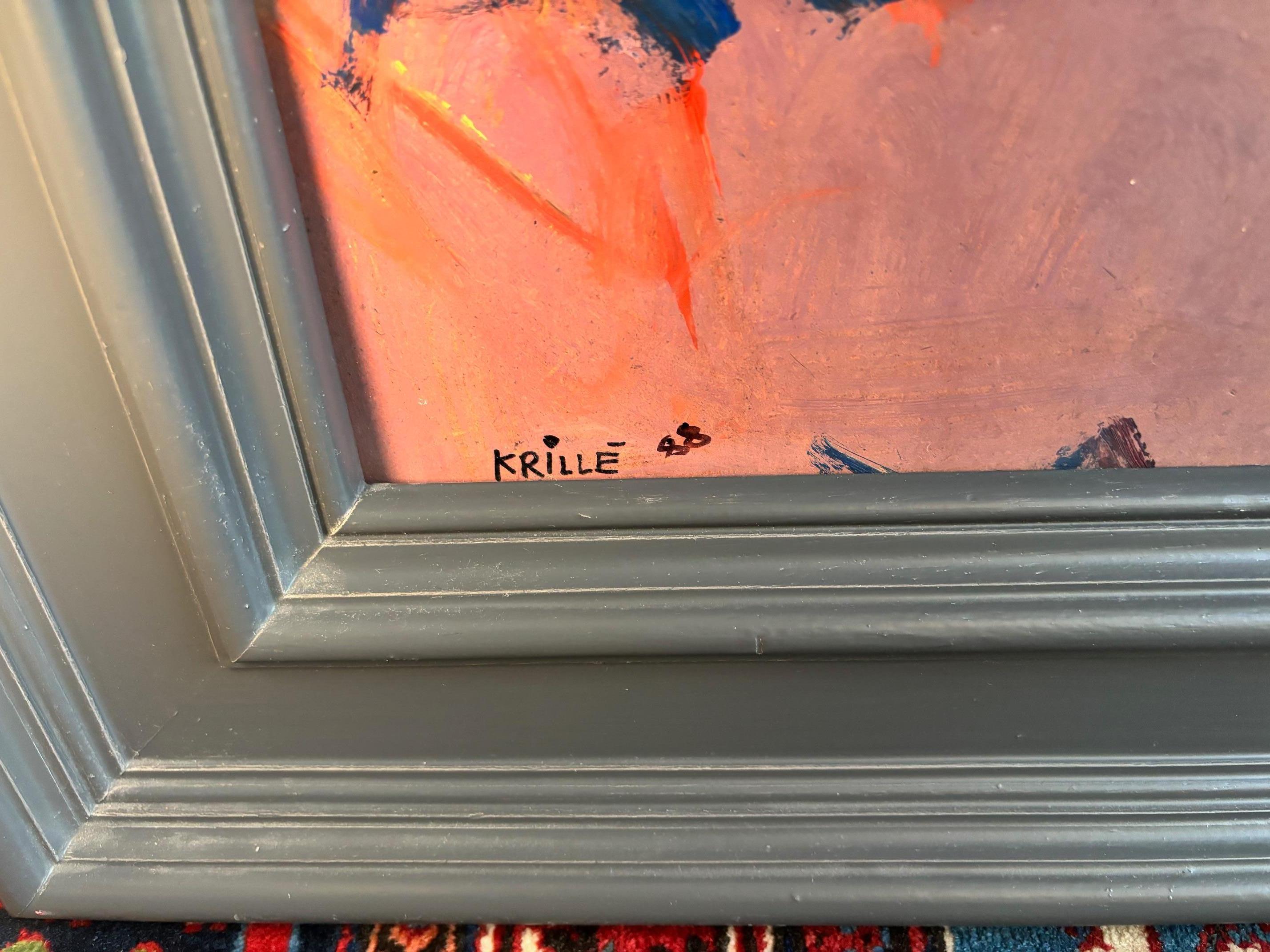 Óleo sobre madera vendido con marco gris original
Tamaño total con marco 116x137 cm

Jean Krillé es un artista suizo de Ginebra, reconocido por sus importantes contribuciones al arte contemporáneo. Nacido en el siglo XX, Krillé fue aclamado por su