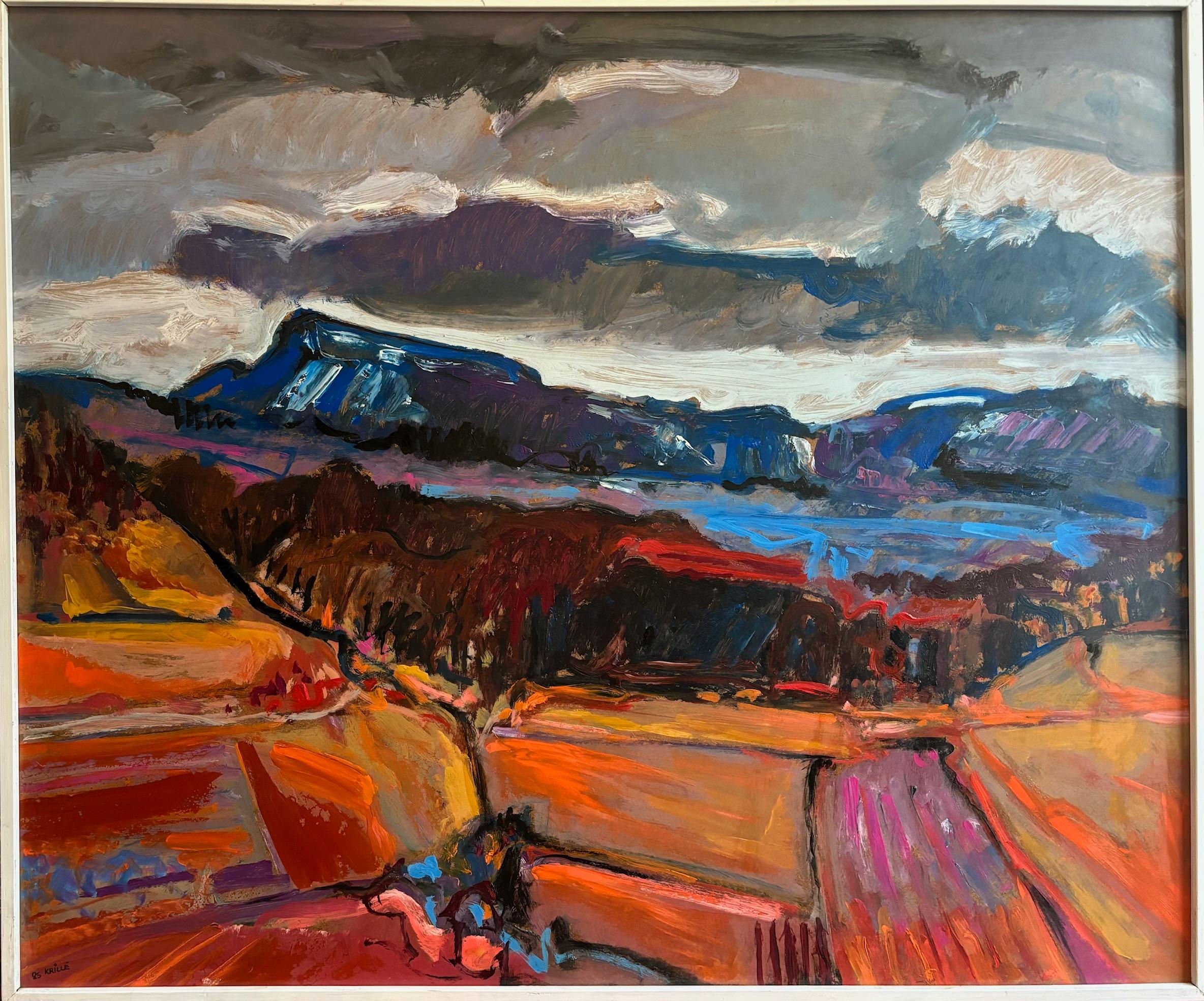 Paesaggio n°90 di Jean Krillé - Olio su tavola 100x120 cm - Painting di Jean Krille