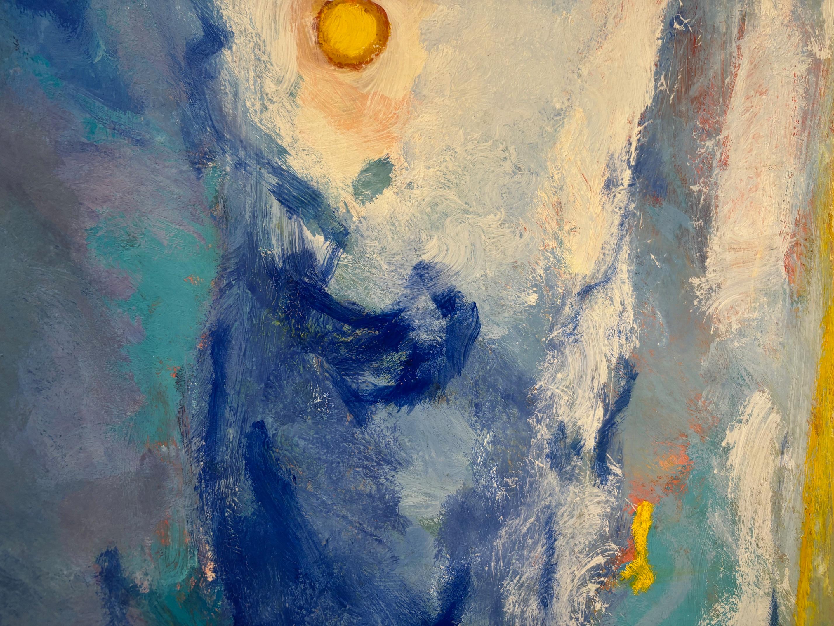 Paesaggio n°92 di Jean Krillé - Olio su tavola 80x100 cm - Landscape Painting Marrone di Jean Krille