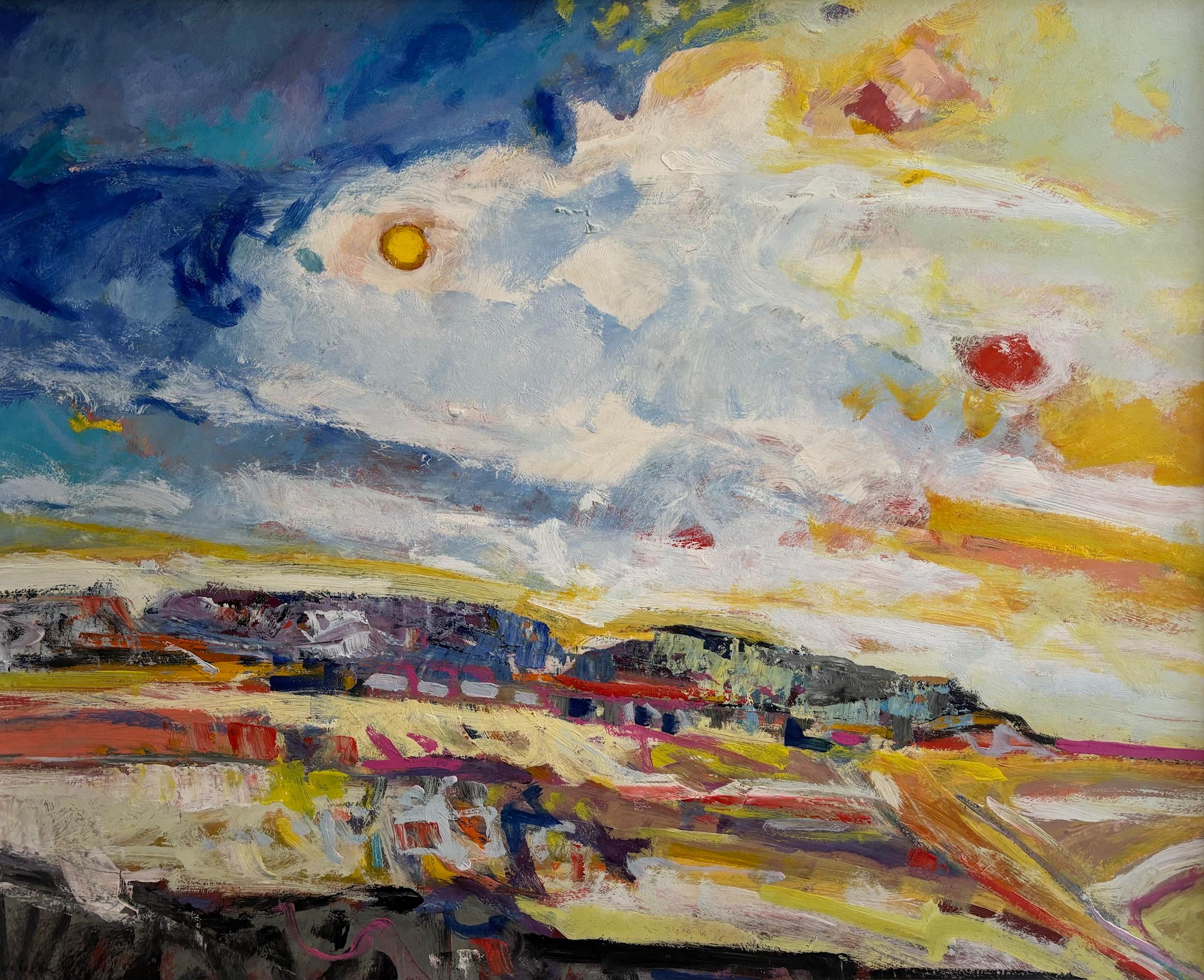 Landscape Painting di Jean Krille - Paesaggio n°92 di Jean Krillé - Olio su tavola 80x100 cm