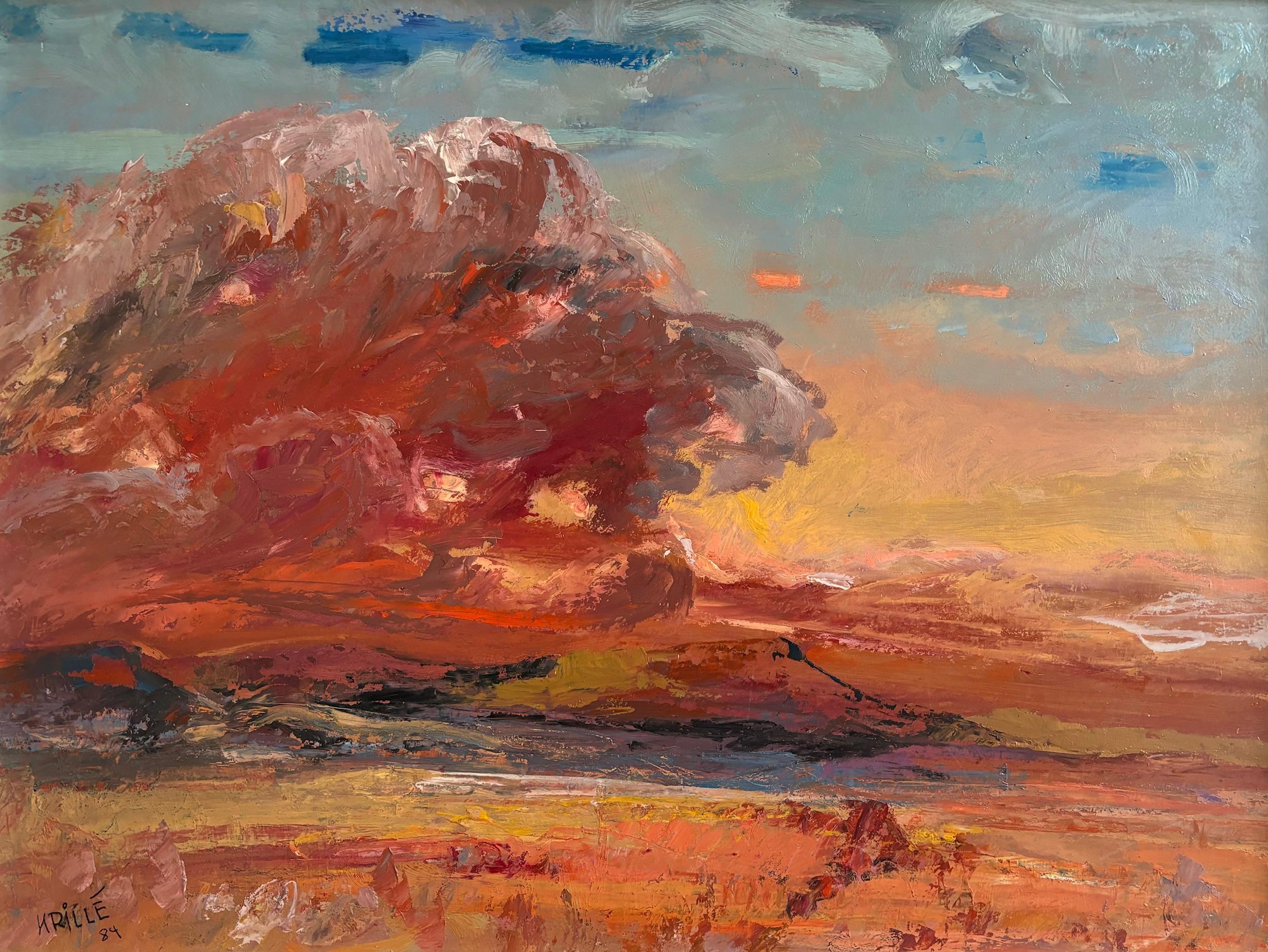 Paesaggio n°94 di Jean Krillé - Olio su tavola 59x79 cm