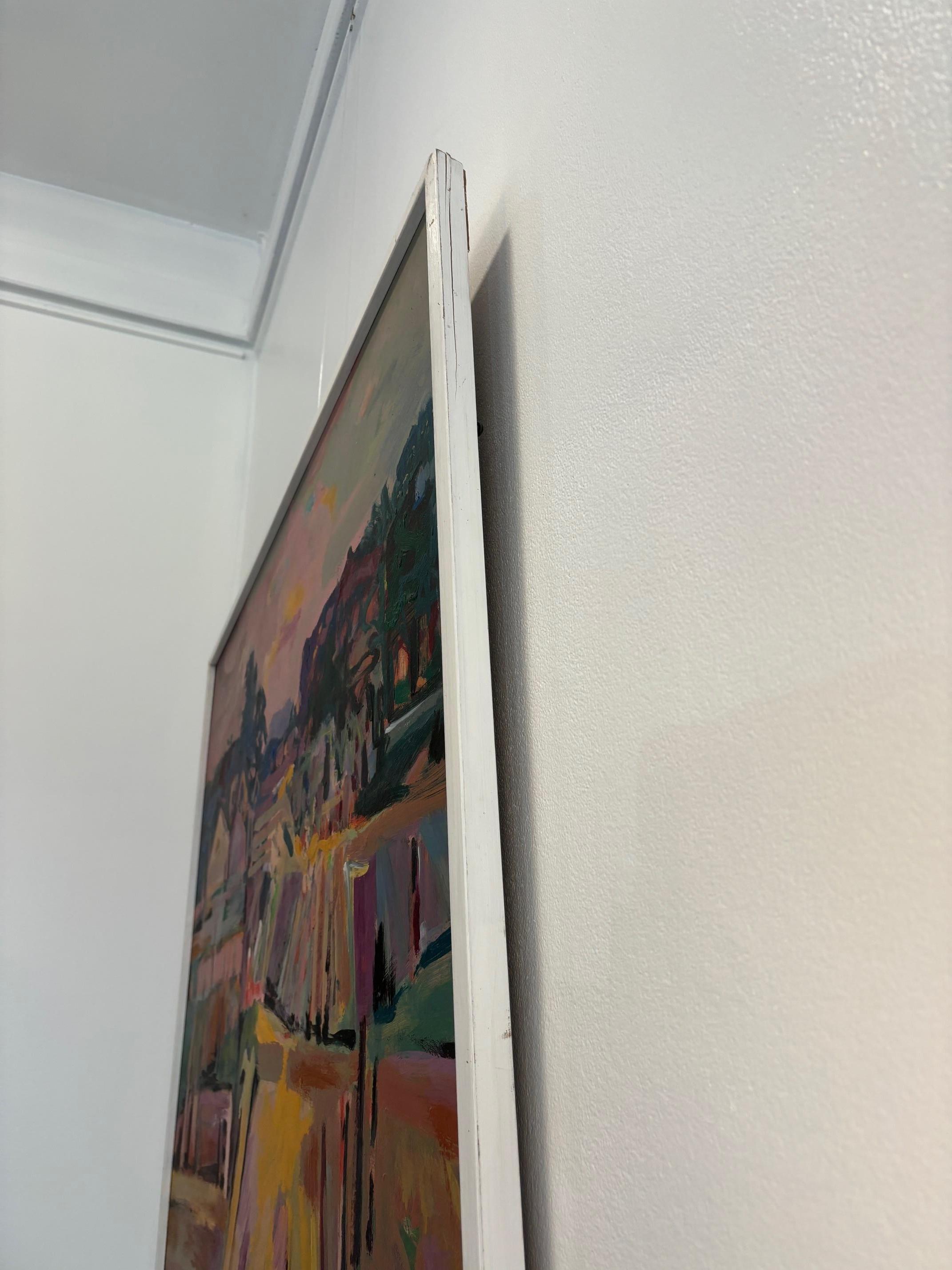 Landschaft n°95 von Jean Krillé - Öl auf Masonit 100x100 cm im Angebot 1