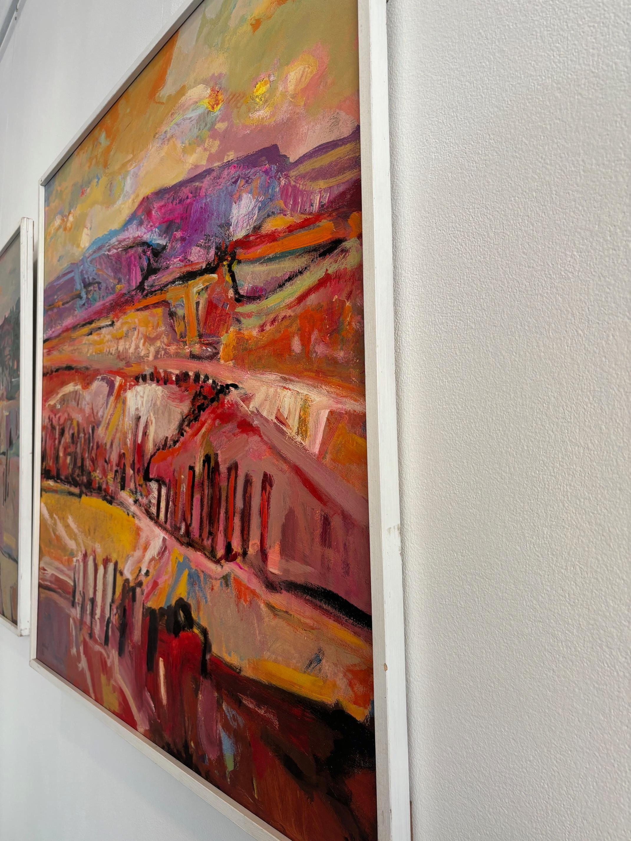 Paesaggio n°98 di Jean Krillé - Olio su masonite 100x100 cm - Painting di Jean Krille