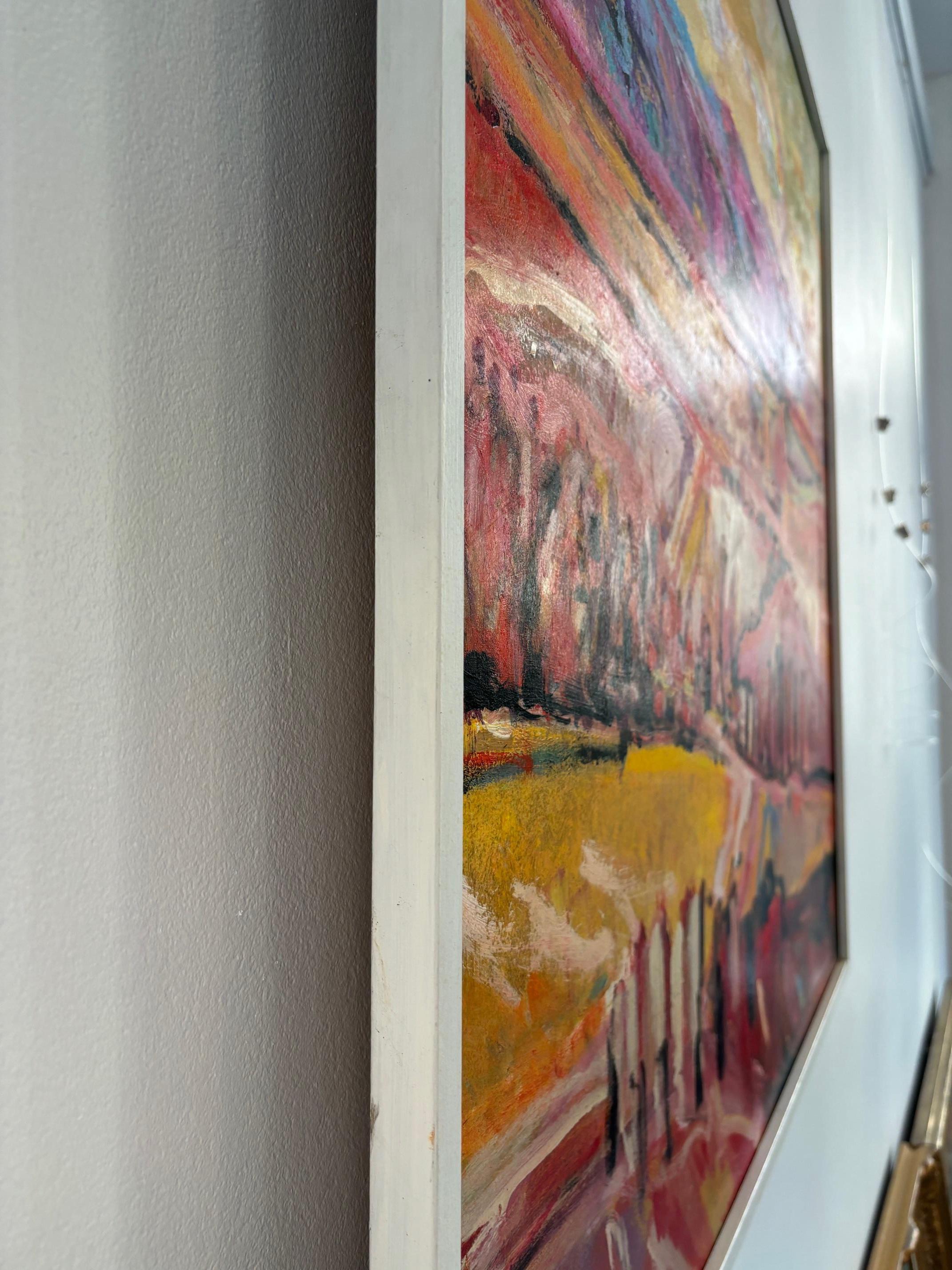 Paesaggio n°98 di Jean Krillé - Olio su masonite 100x100 cm in vendita 3