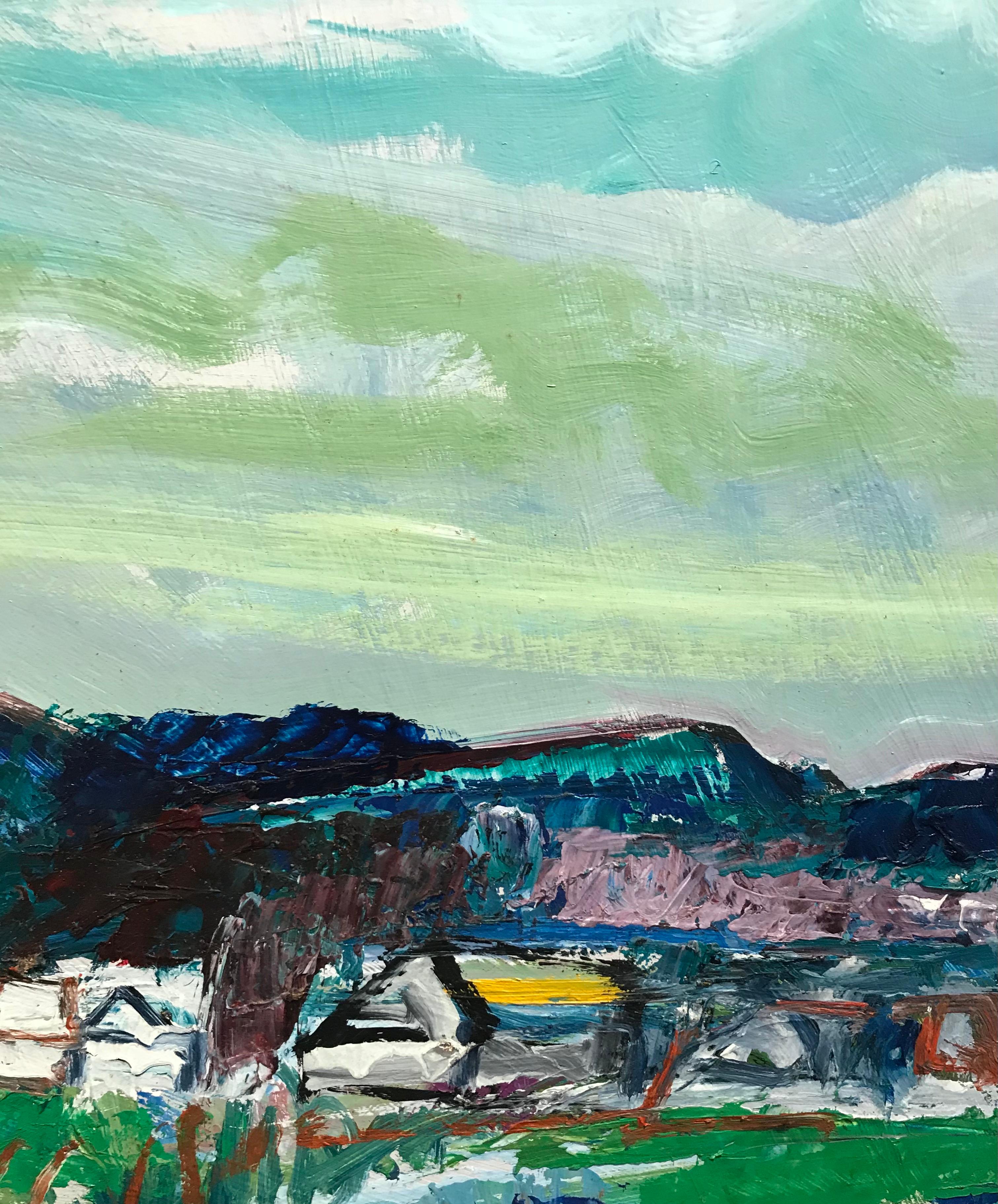 Lanscape - Blue Landscape Painting by Jean Krille
