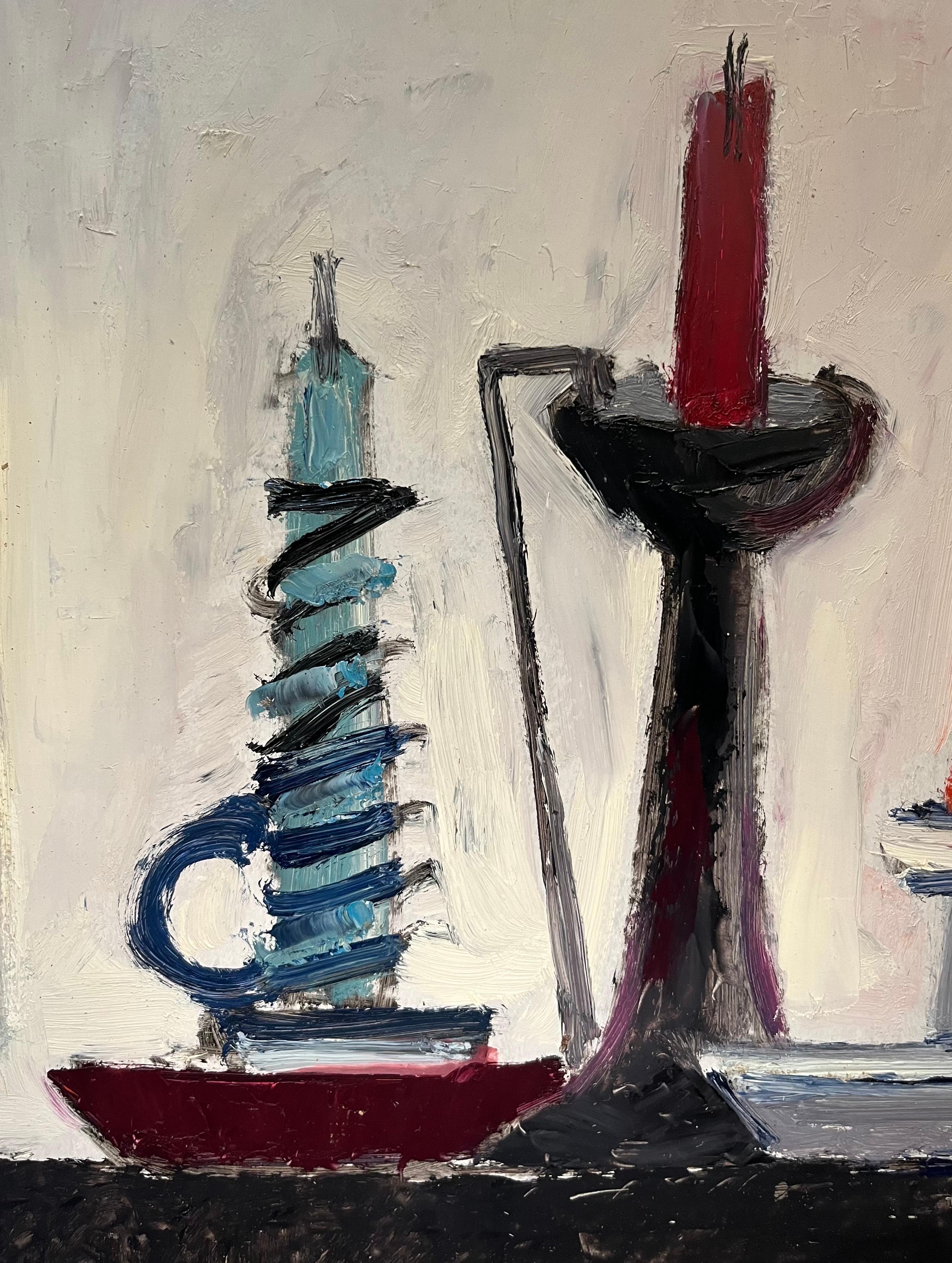 Still life 113 by Jean Krille - Oil on masonite - 50.5x70cm For Sale 4