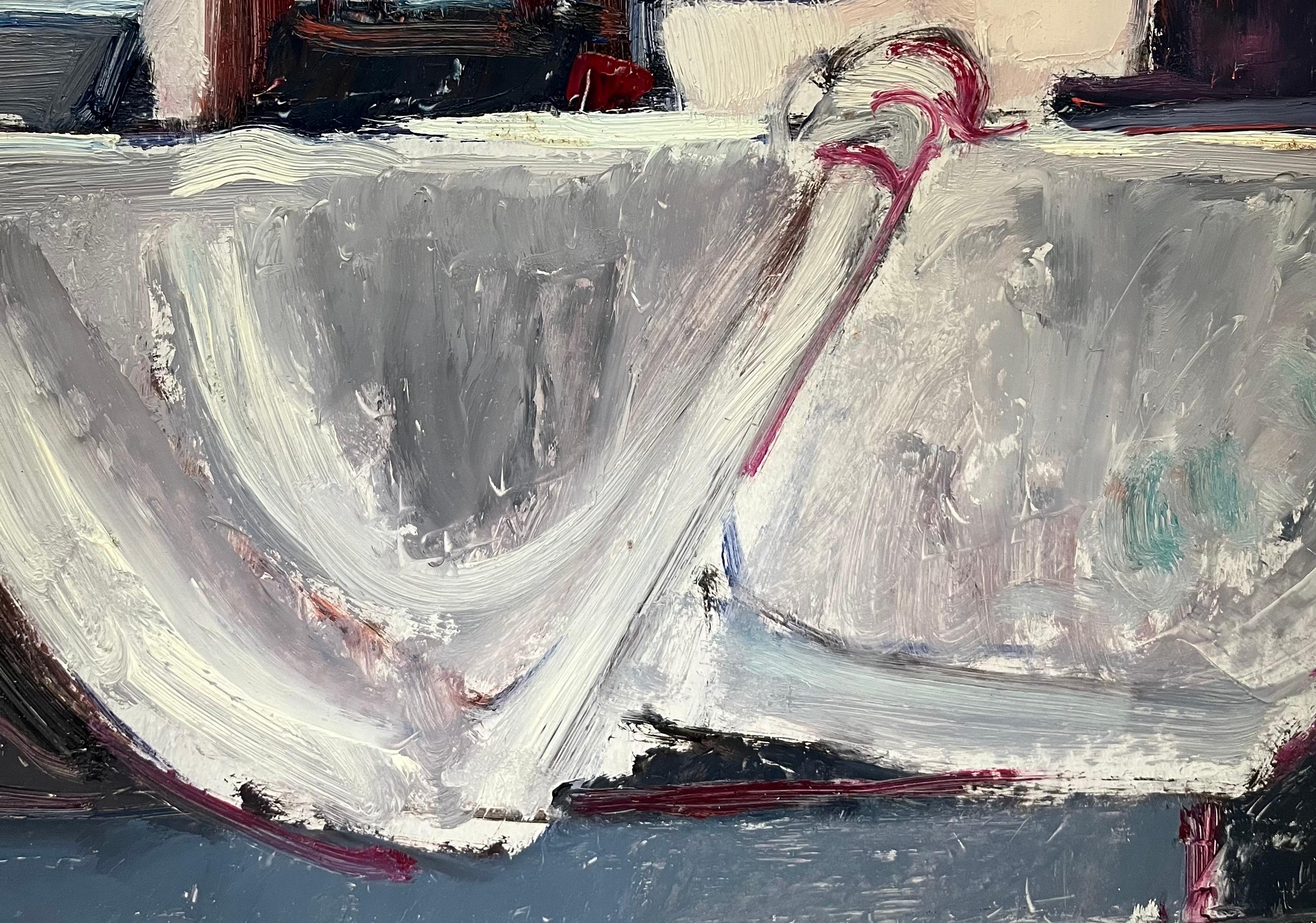 Still life 113 by Jean Krille - Oil on masonite - 50.5x70cm For Sale 7