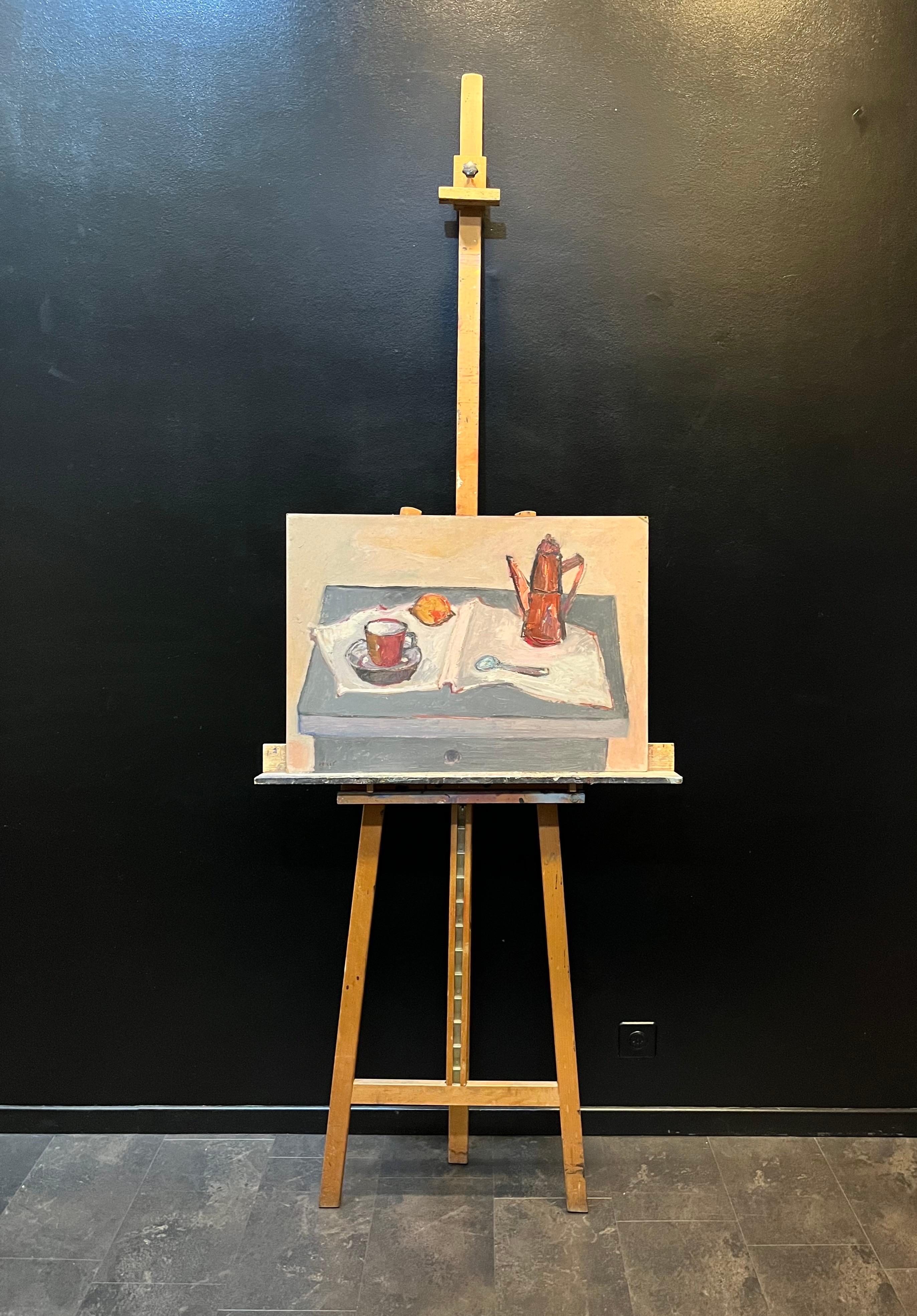 Nature morte 114 par Jean Krille - Huile sur masonite - 50x70cm en vente 1