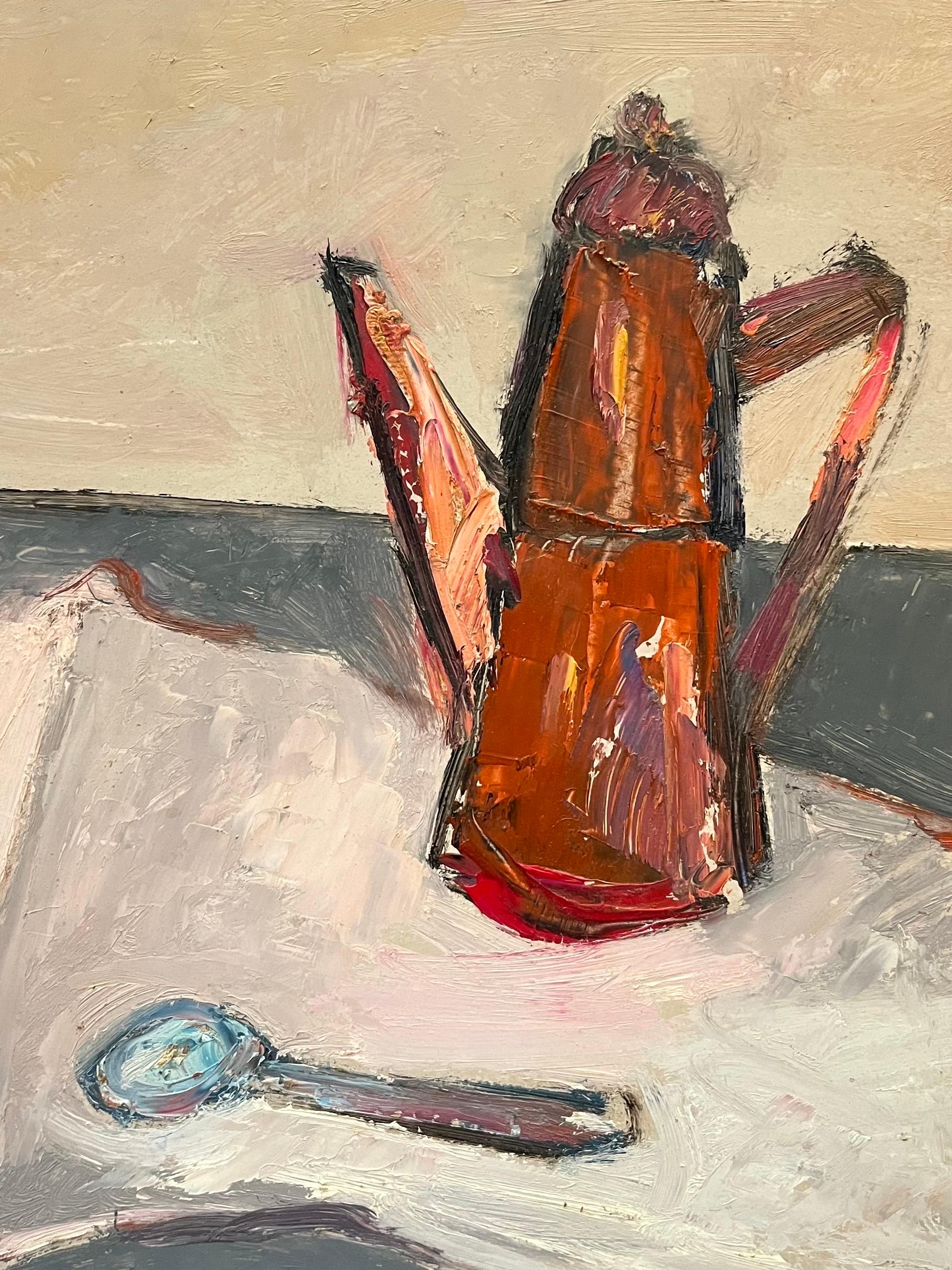 Nature morte 114 par Jean Krille - Huile sur masonite - 50x70cm en vente 4