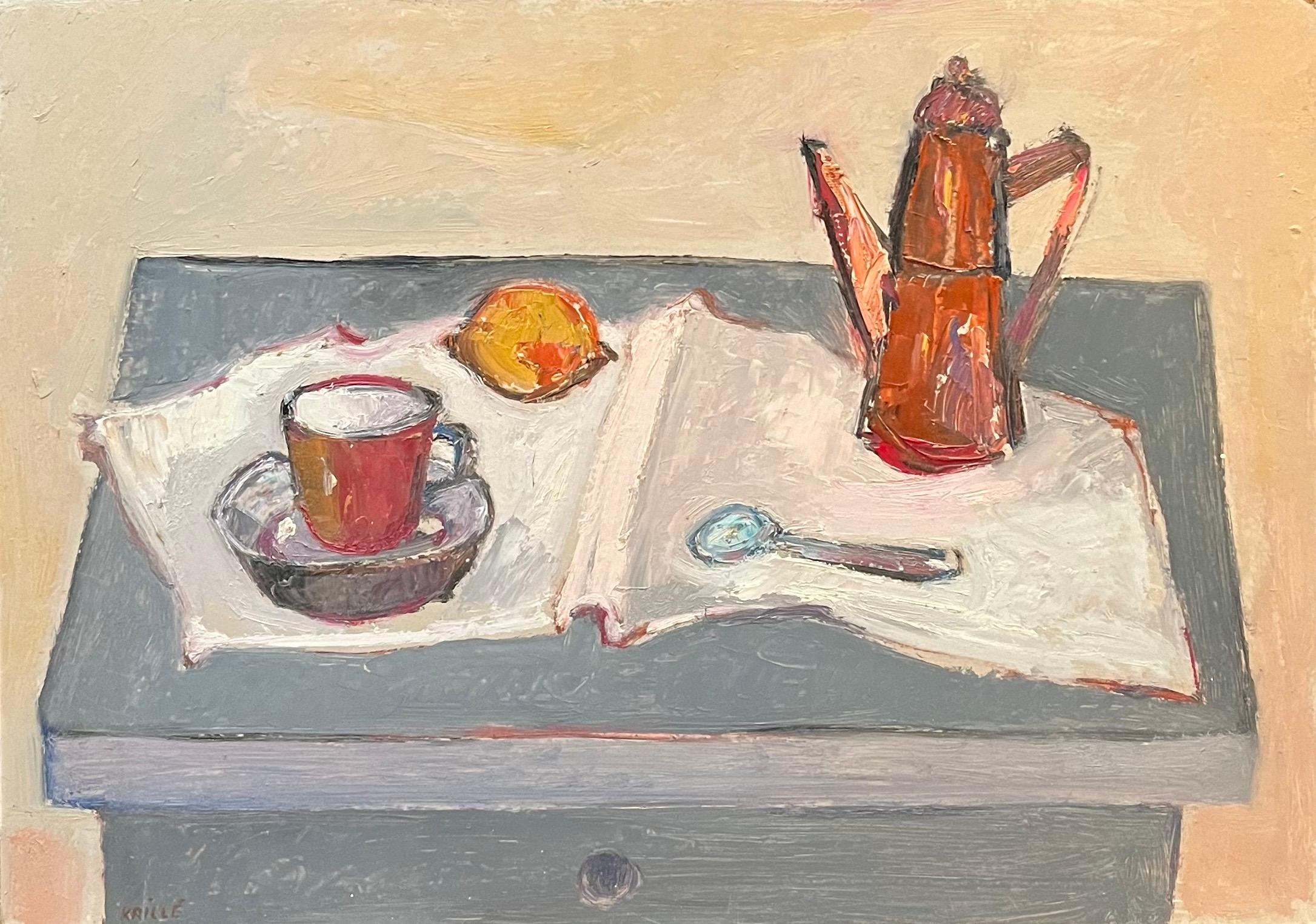 Still life 114 by Jean Krille - Oil on masonite - 50x70cm