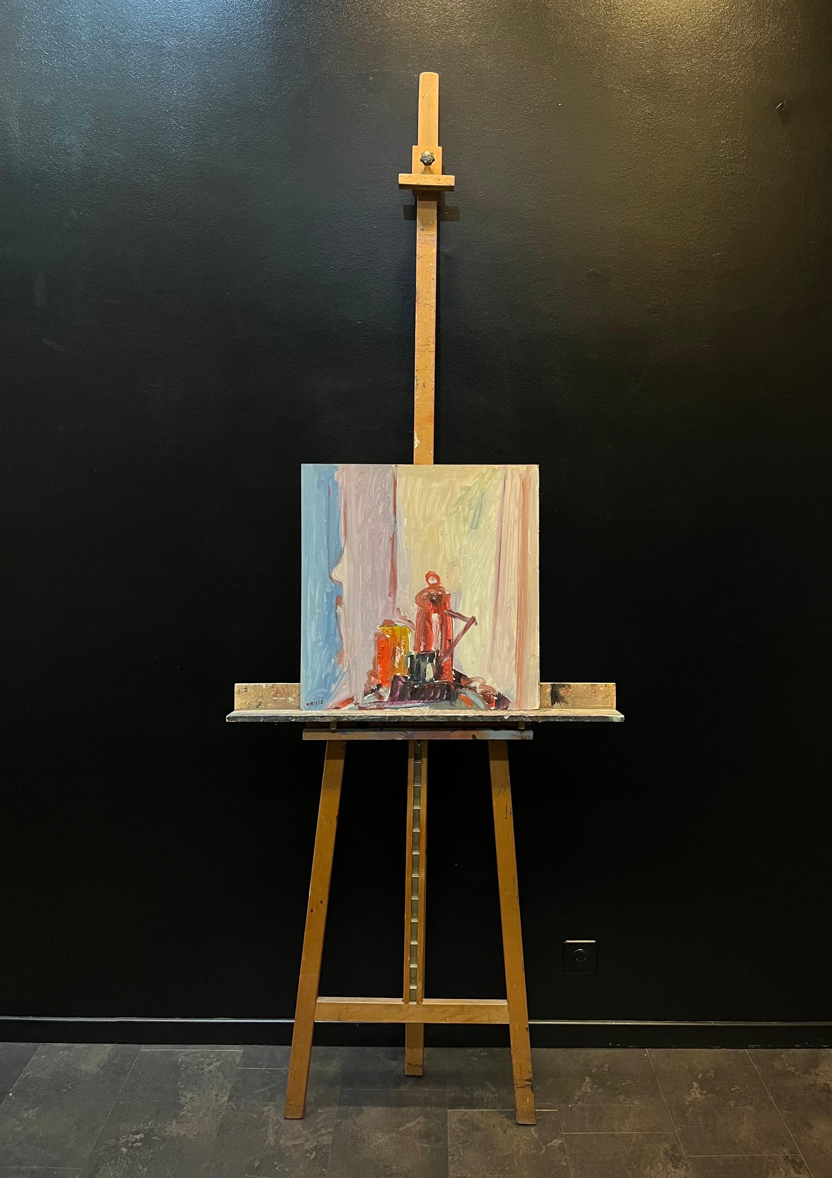 Bodegón 116 de Jean Krille - Óleo sobre masonita - 51,5x50cm en venta 2