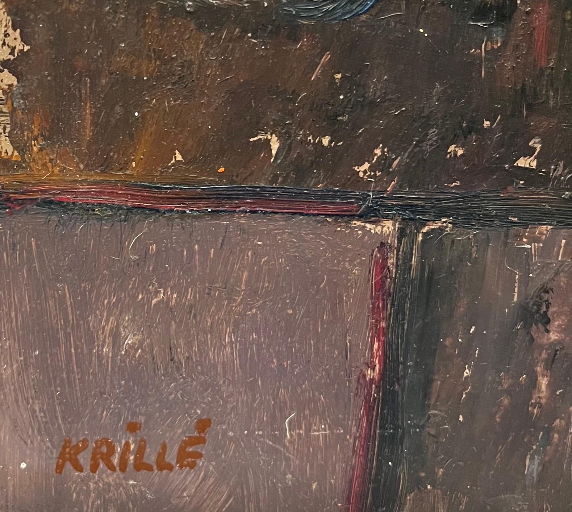 Nature morte 117 de Jean Krille - Huile sur masonite - 50x60cm en vente 3