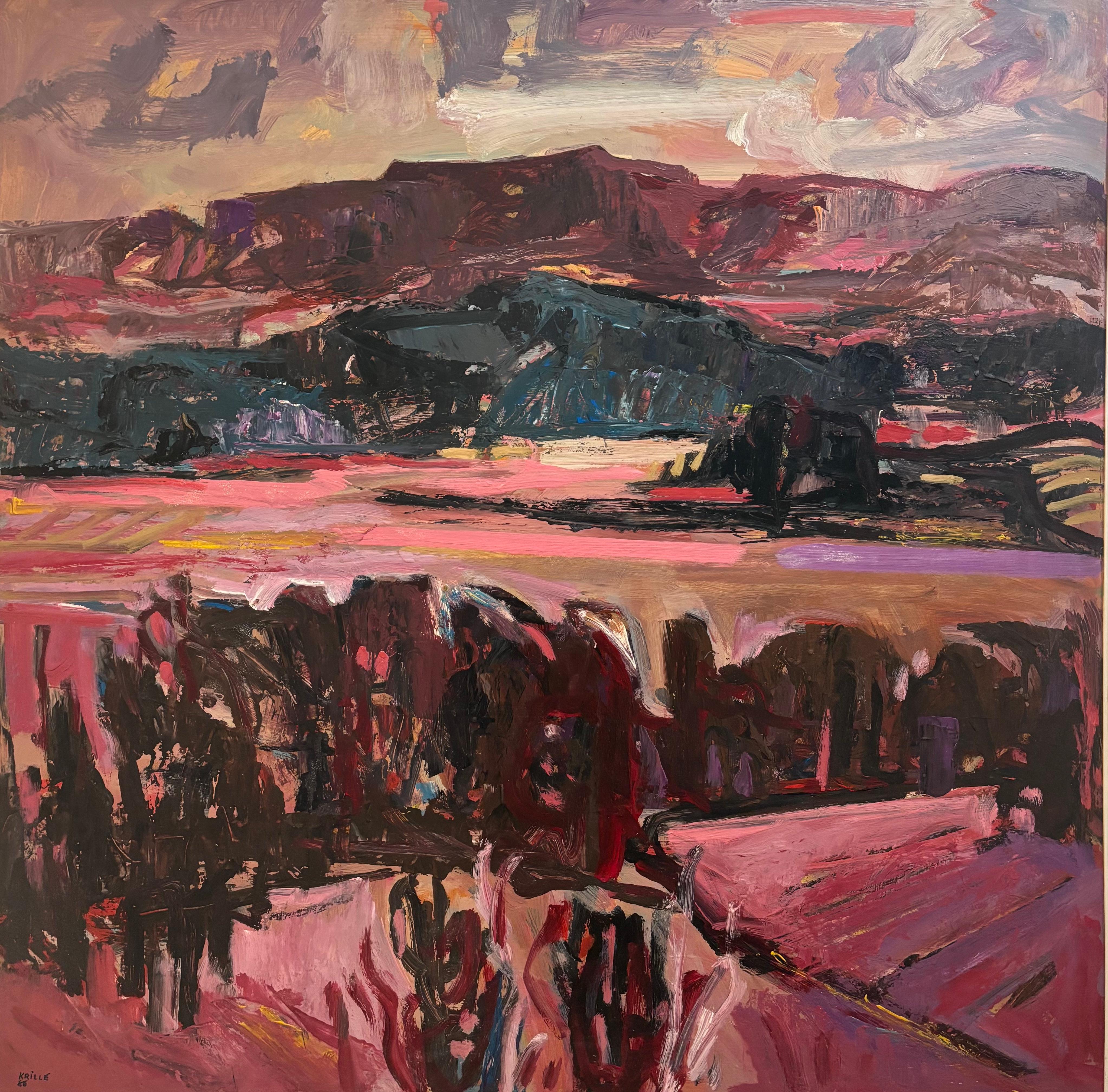 Tableau n°14 de Jean Krillé - Huile sur bois 100x100 cm