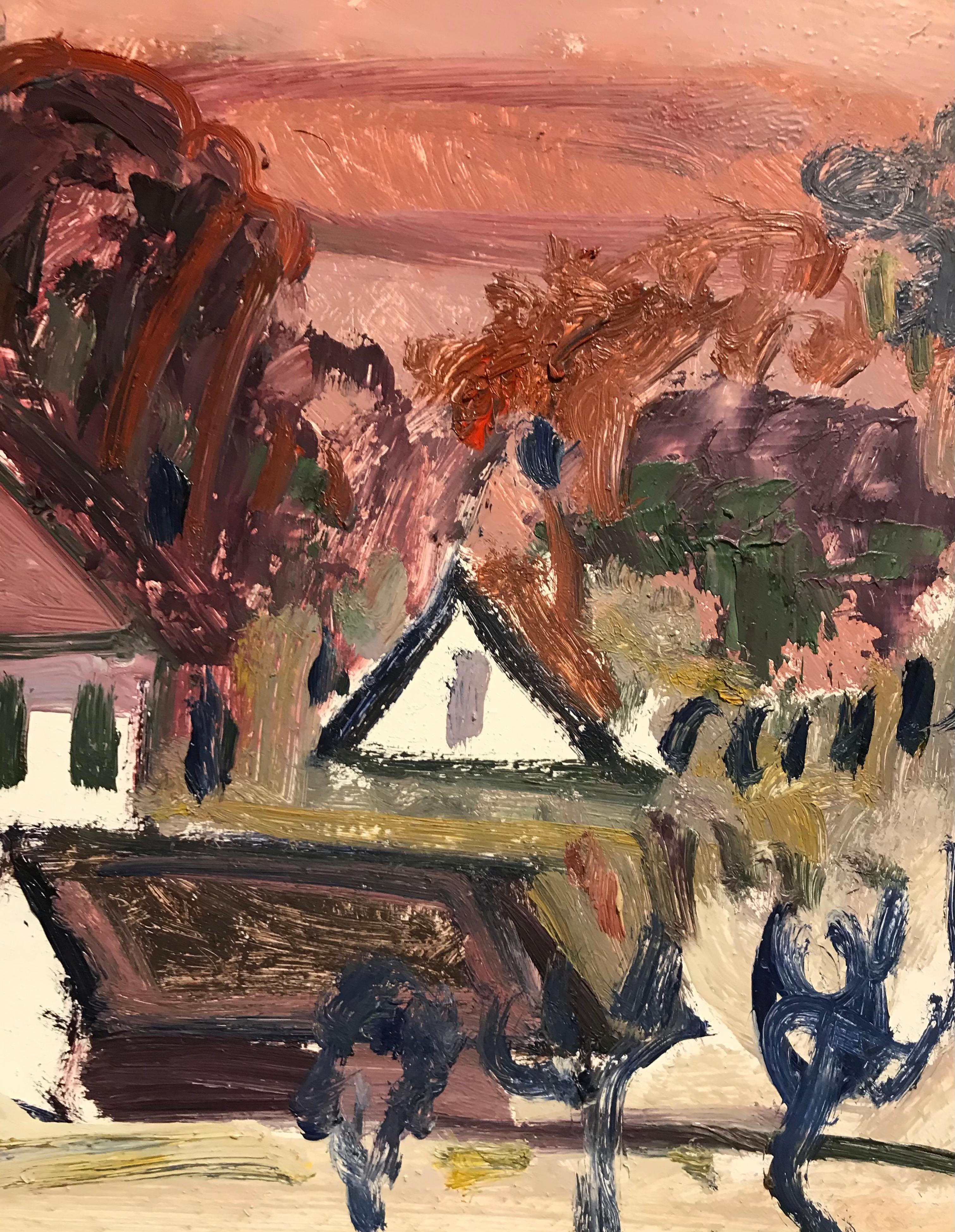 Tableau n°46 - Brown Landscape Painting by Jean Krille