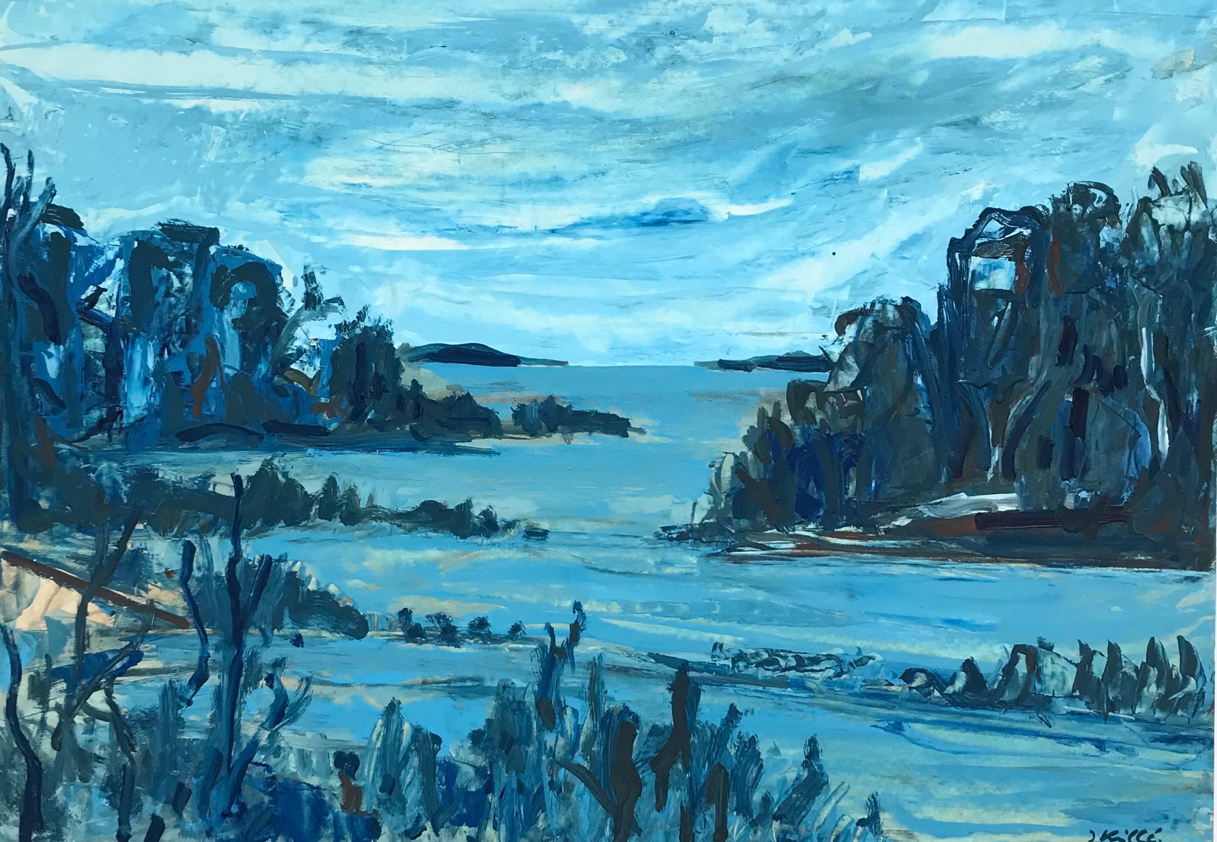 Landscape Painting Jean Krille - Tableau n°57 de Jean Krillé - Huile sur bois