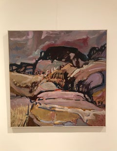 Paisaje hasta donde alcanza la vista - n°6 de Jean Krillé - Óleo sobre madera 100x100