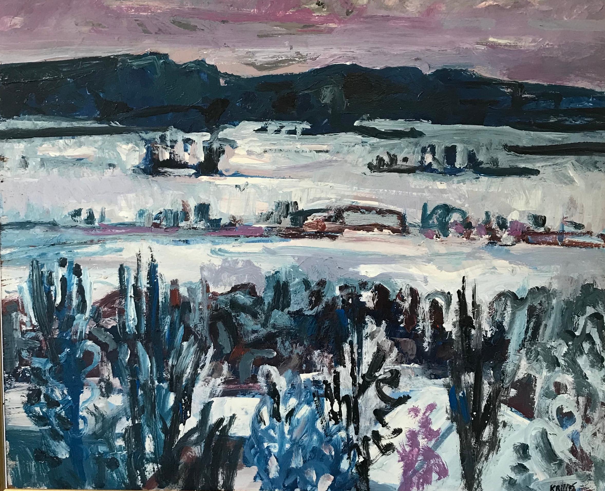 Landscape Painting Jean Krille - Tableau n°61 de Jean Krillé - Huile sur carton 