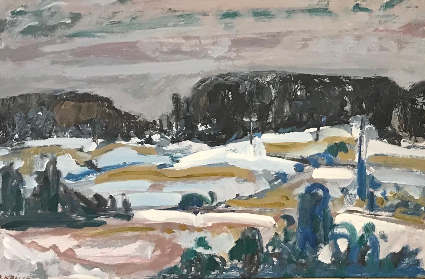 Landscape Painting Jean Krille - Tableau n°63 de Jean Krillé - Huile sur bois 41x60 cm