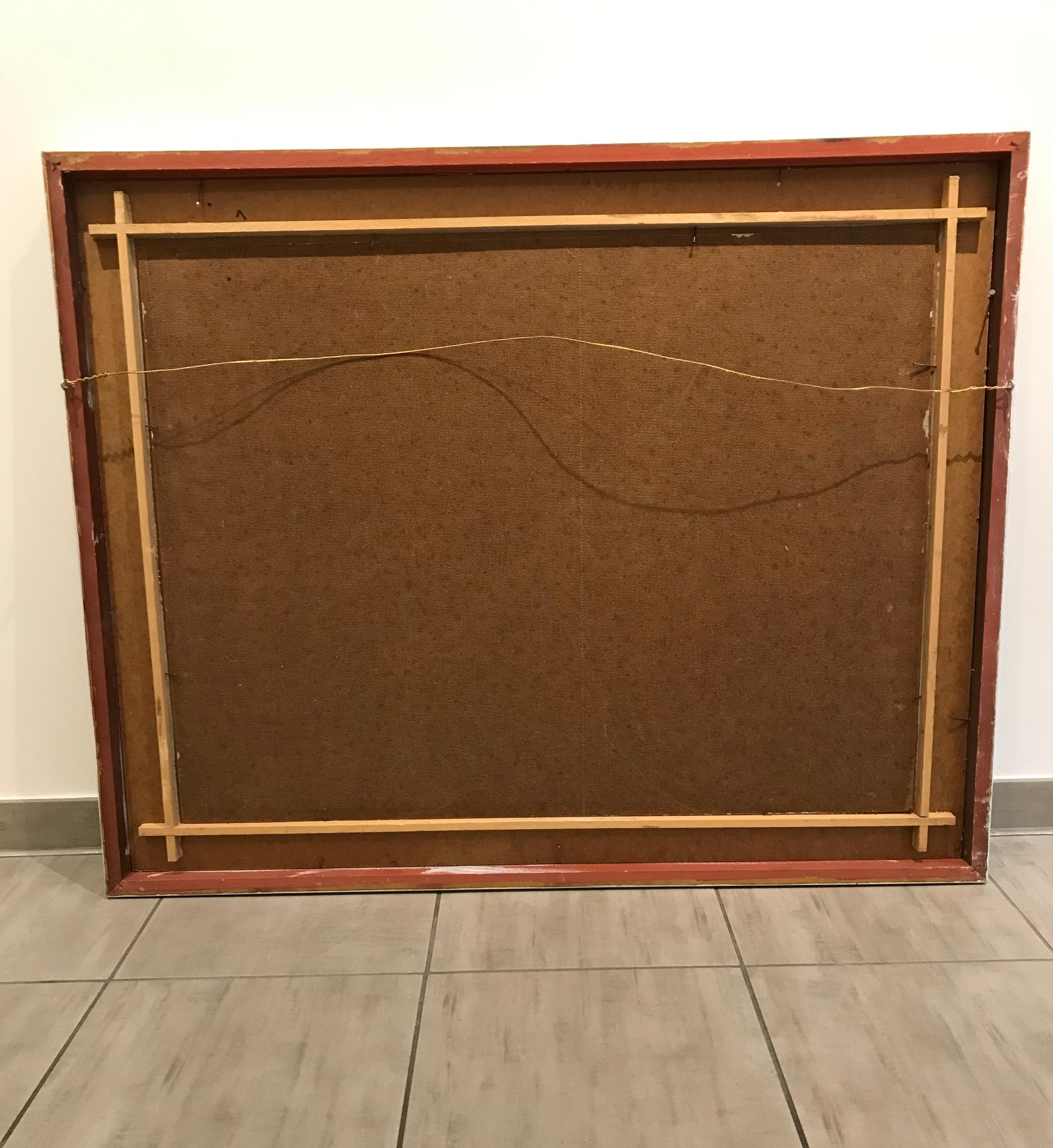 Tableau n°65 by Jean Krillé - Oil on wood 60x80 cm For Sale 1