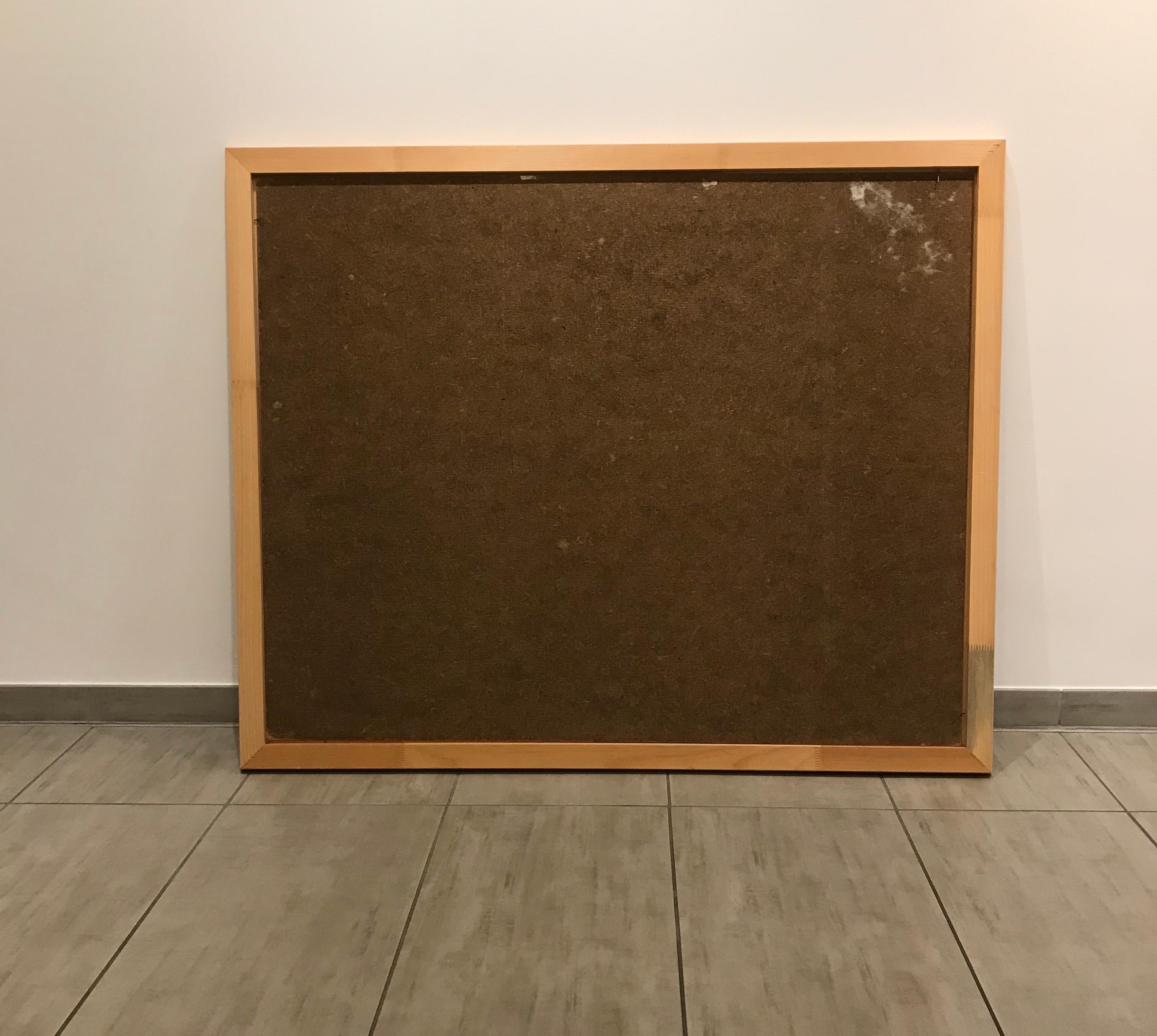 Tableau n°74 di Jean Krillé - Olio su tavola 80x100 cm in vendita 1