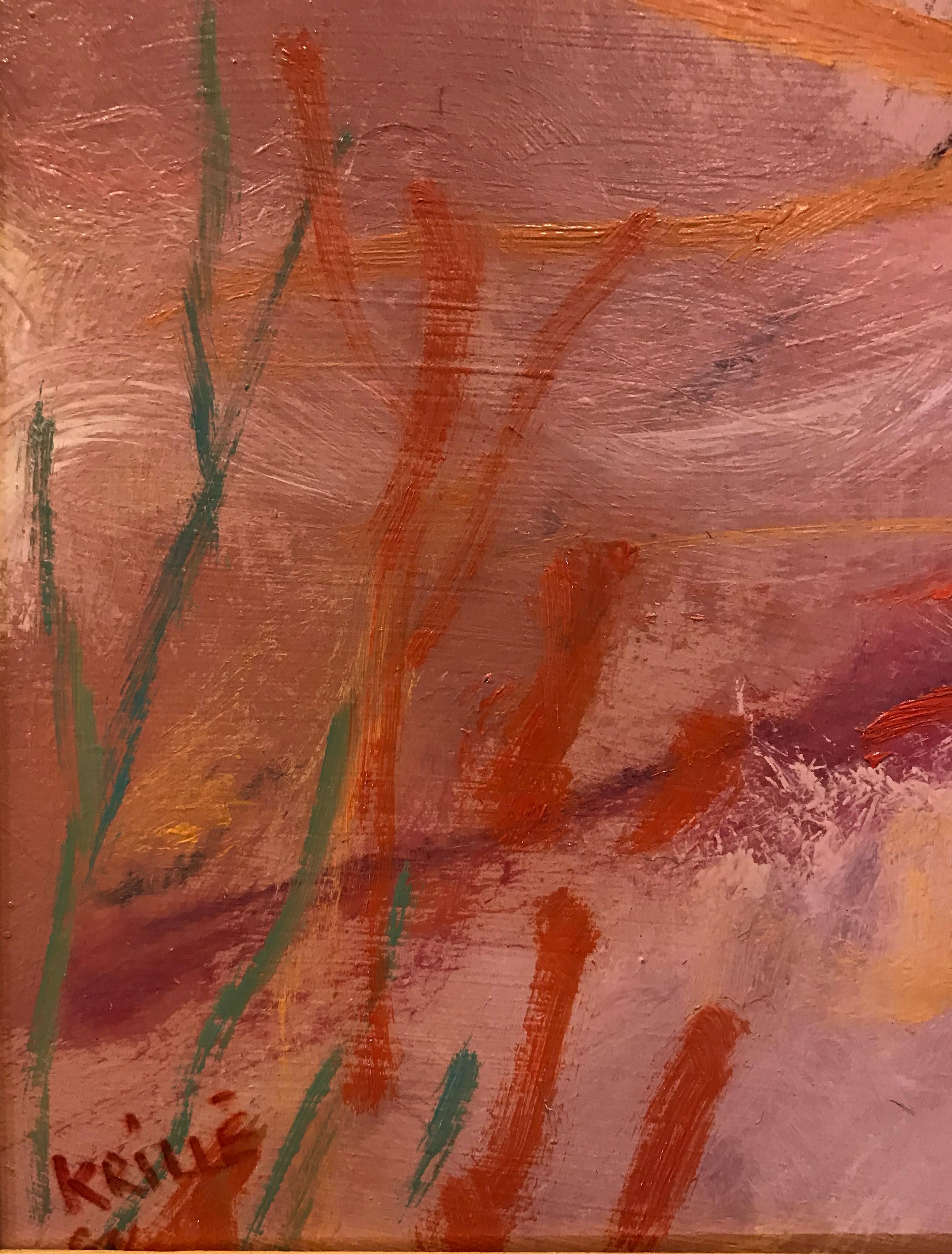 Tableau n°75 di Jean Krillé - Olio su legno 80x100 cm - Painting Neoespressionismo di Jean Krille