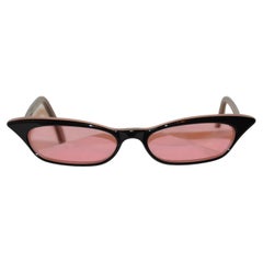 Jean Lafont Black & Rose Lucite 'Cat-Eye'-Styled with Rose Lens Frames