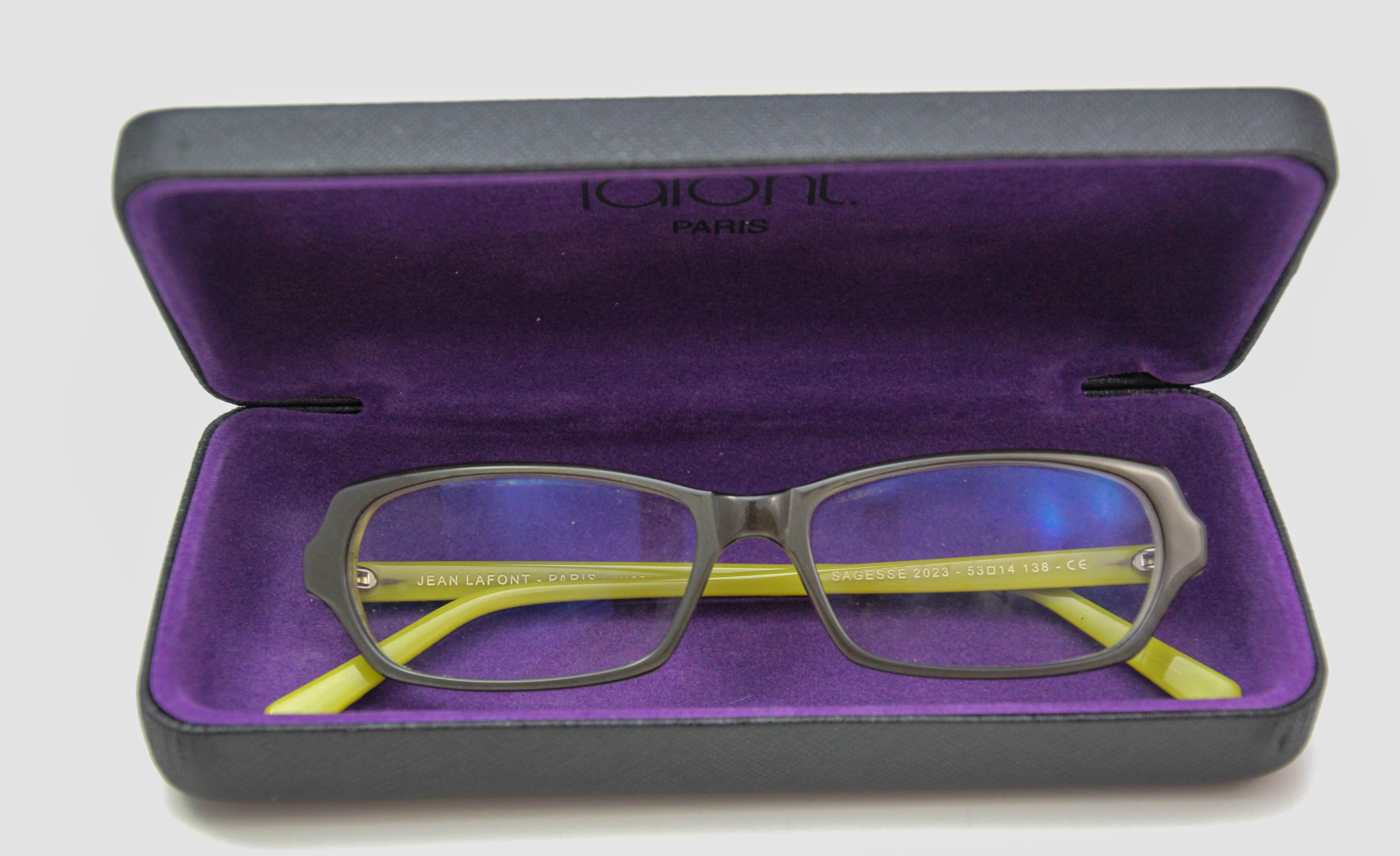 Black Jean Lafont Paris France Eyeglasses For Sale