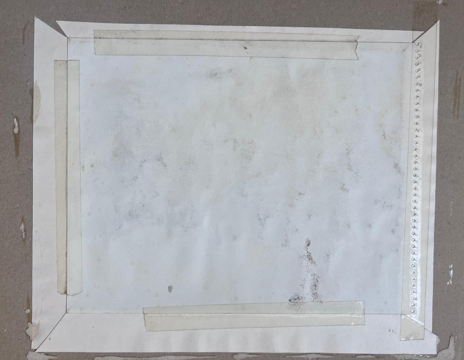 Jean La Forgue (Französisch 1901-1975) signiertes Aquarell auf Papier, in einen Papprahmen montiert
Kartenrahmen: 12 x 14,5 Zoll
Gemälde: 8 x 10 Zoll
Herkunft: Nachlass des Künstlers, Frankreich
Zustand: sehr guter und gesunder Zustand; es gibt