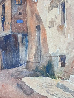 Ruelles d'un vieux village de Provence Peinture impressionniste française du milieu du 20e siècle
