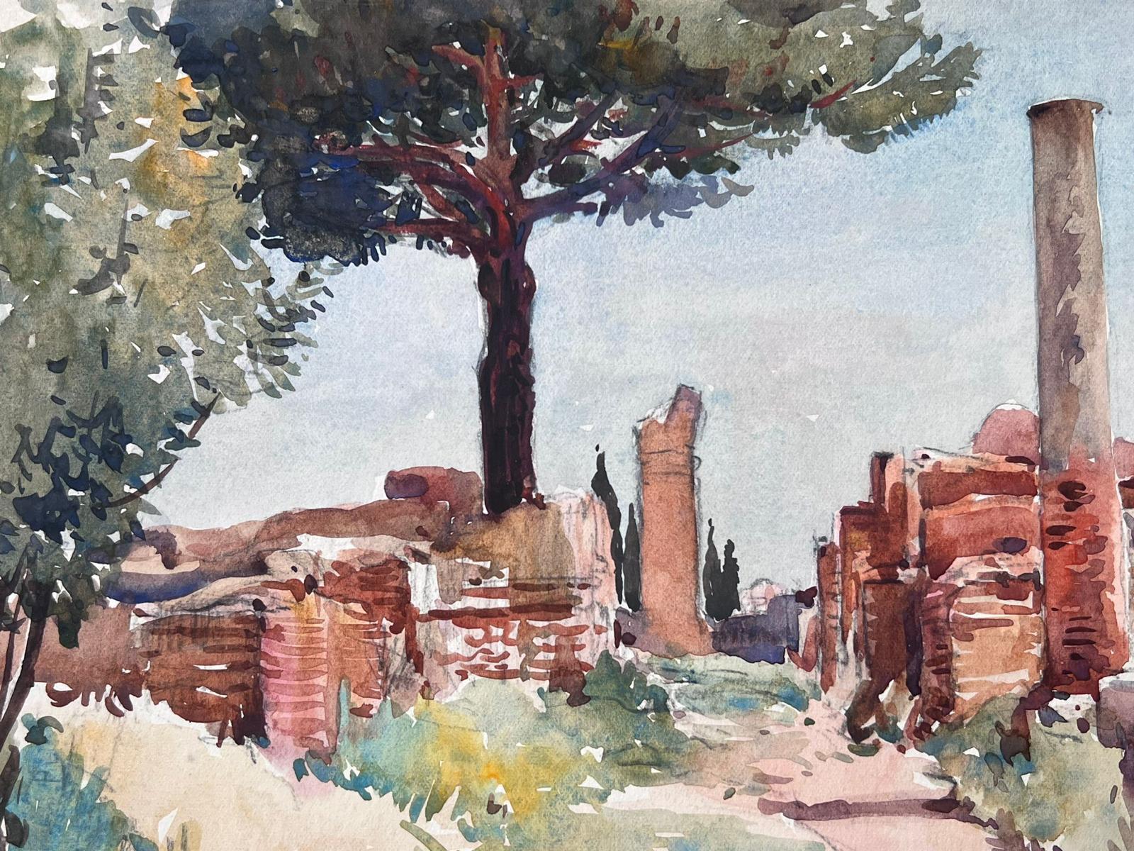 Ostia (Roman Ruins)
Jean La Forgue (French 1901-1975) watercolour on paper, unframed
painting: 10.5 x 15inches
provenance: the artists estate, France
condition: very good and sound condition; there are minor age related marks and stains to the