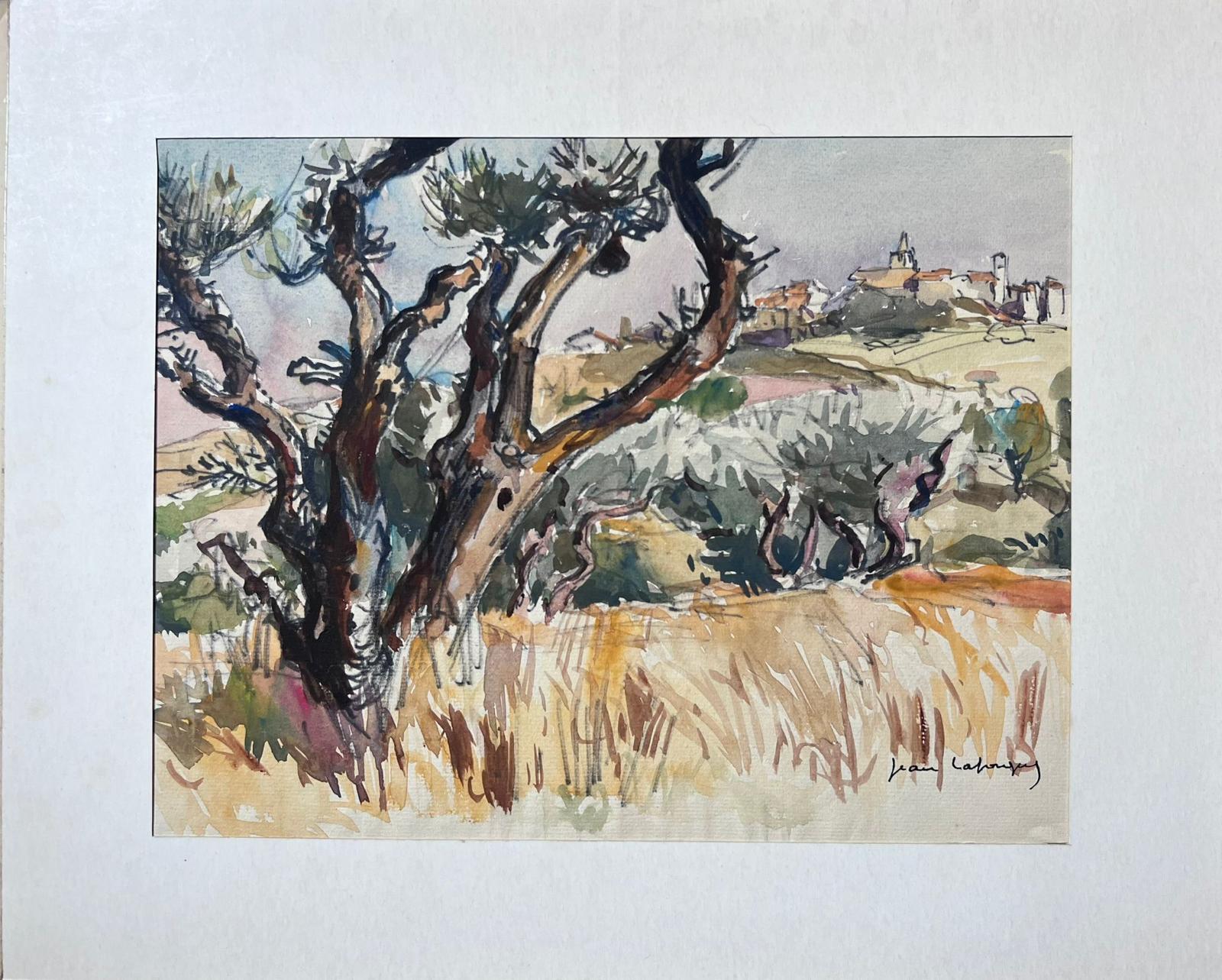 Provence Landscape Mid 20th Century French Post Impressionist Signed Painting - Art by Jean Laforgue