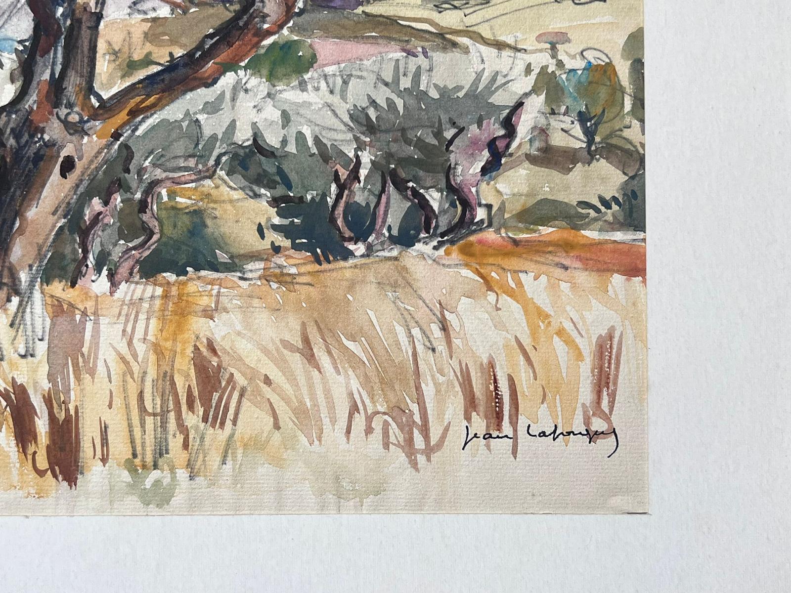 Provence 
Jean La Forgue (French 1901-1975) signed watercolour, mounted in a card frame
card frame: 12 x 15 inches
painting: 9 x 12 inches
provenance: the artists estate, France
condition: very good and sound condition; there are minor age related