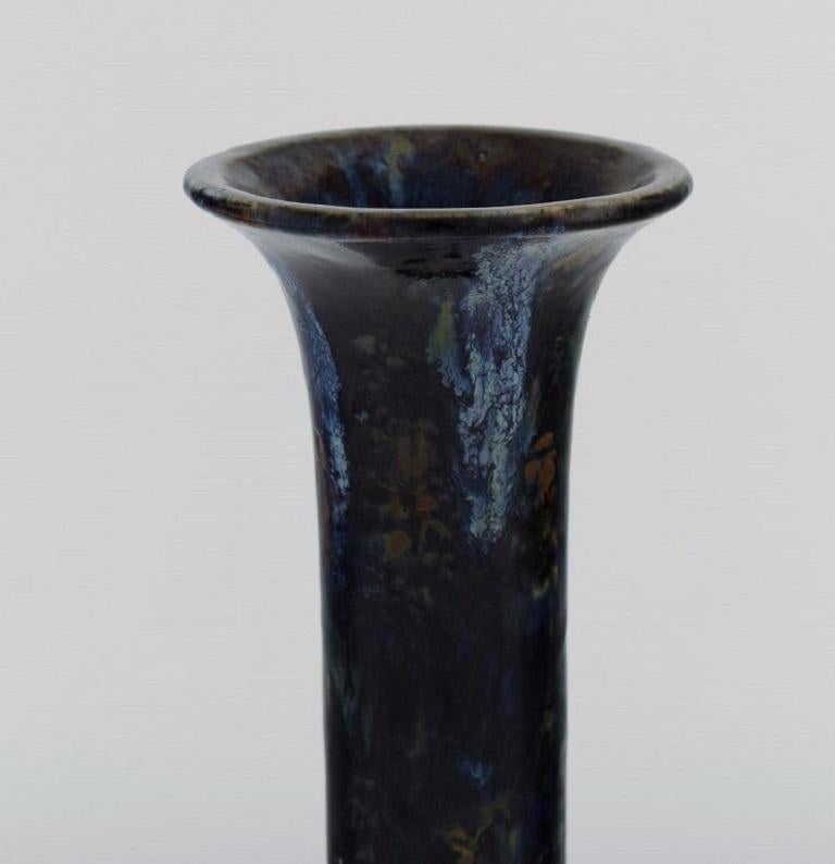 Jean Langlade, French Potter, Vase in Glazed Ceramics, 1920s In Excellent Condition In Copenhagen, DK