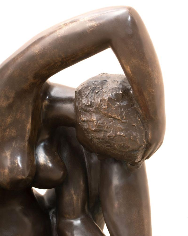 Jean Laniau Seated Nude Woman Patinated Bronze For Sale 6