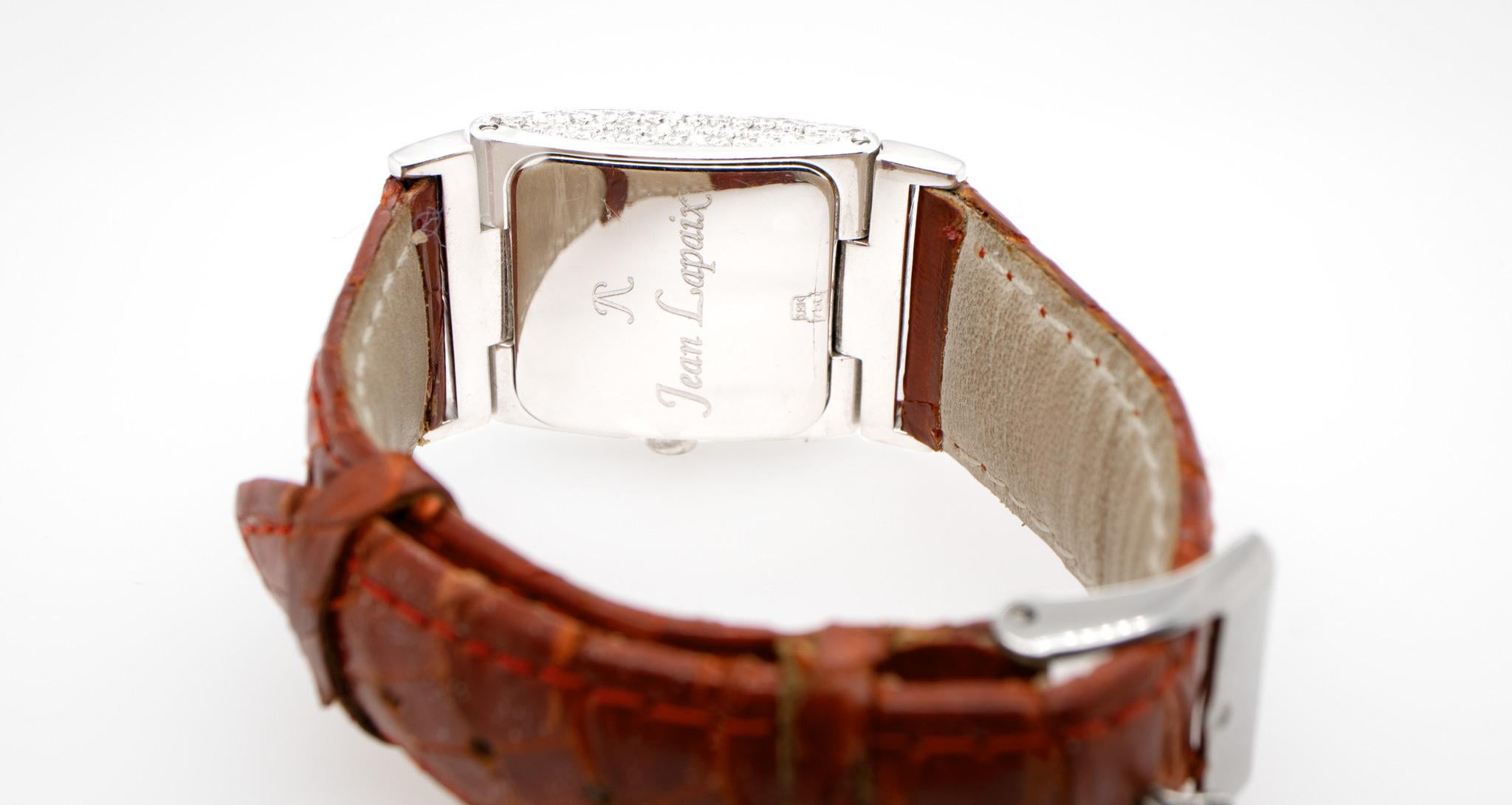 Jean Lapaix Uhr mit Diamanten und Perlmutt (Zeitgenössisch)